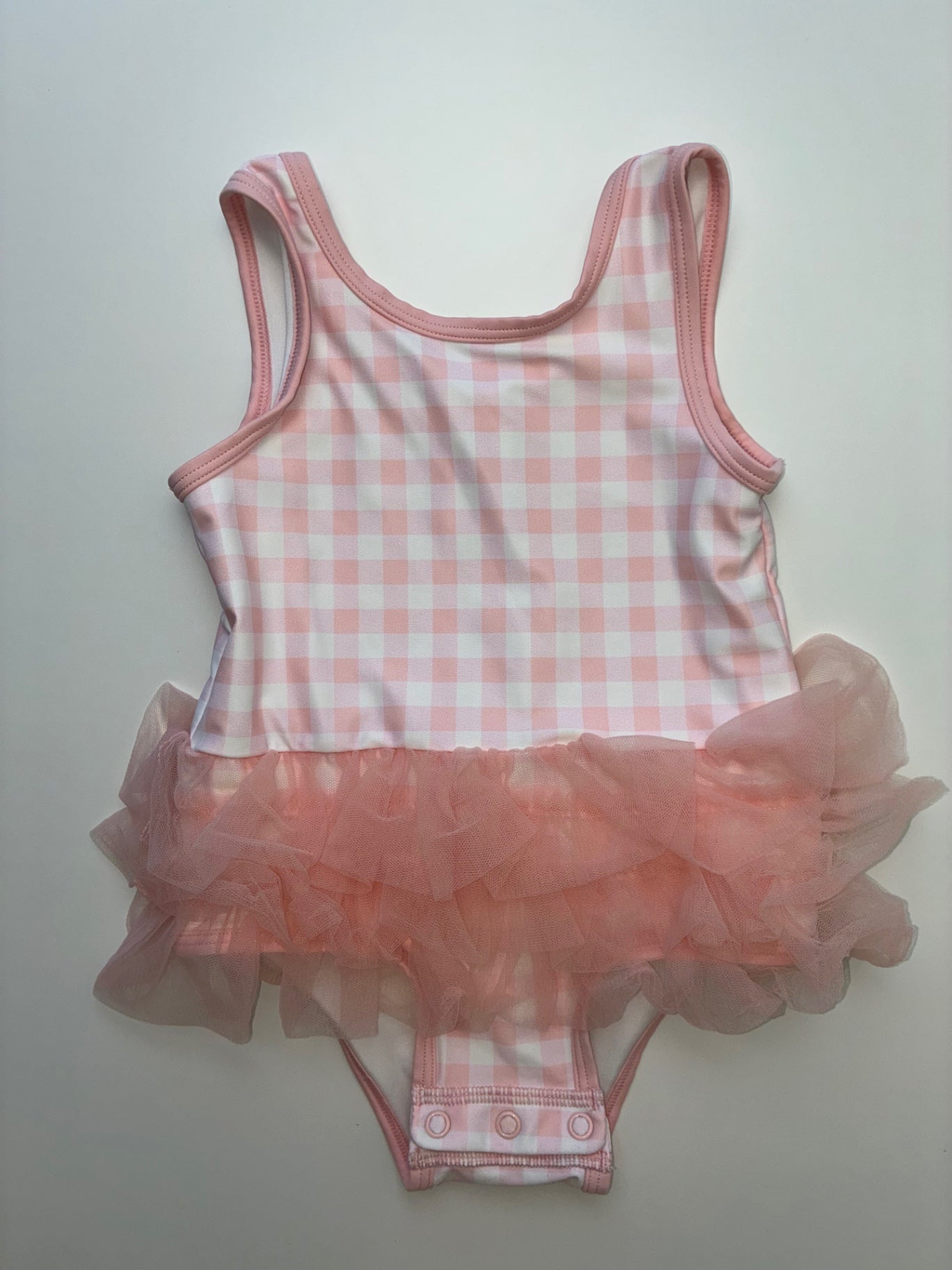 Tucker + Tate Swimsuit - Pink Gingham + Tulle | size 18 Months