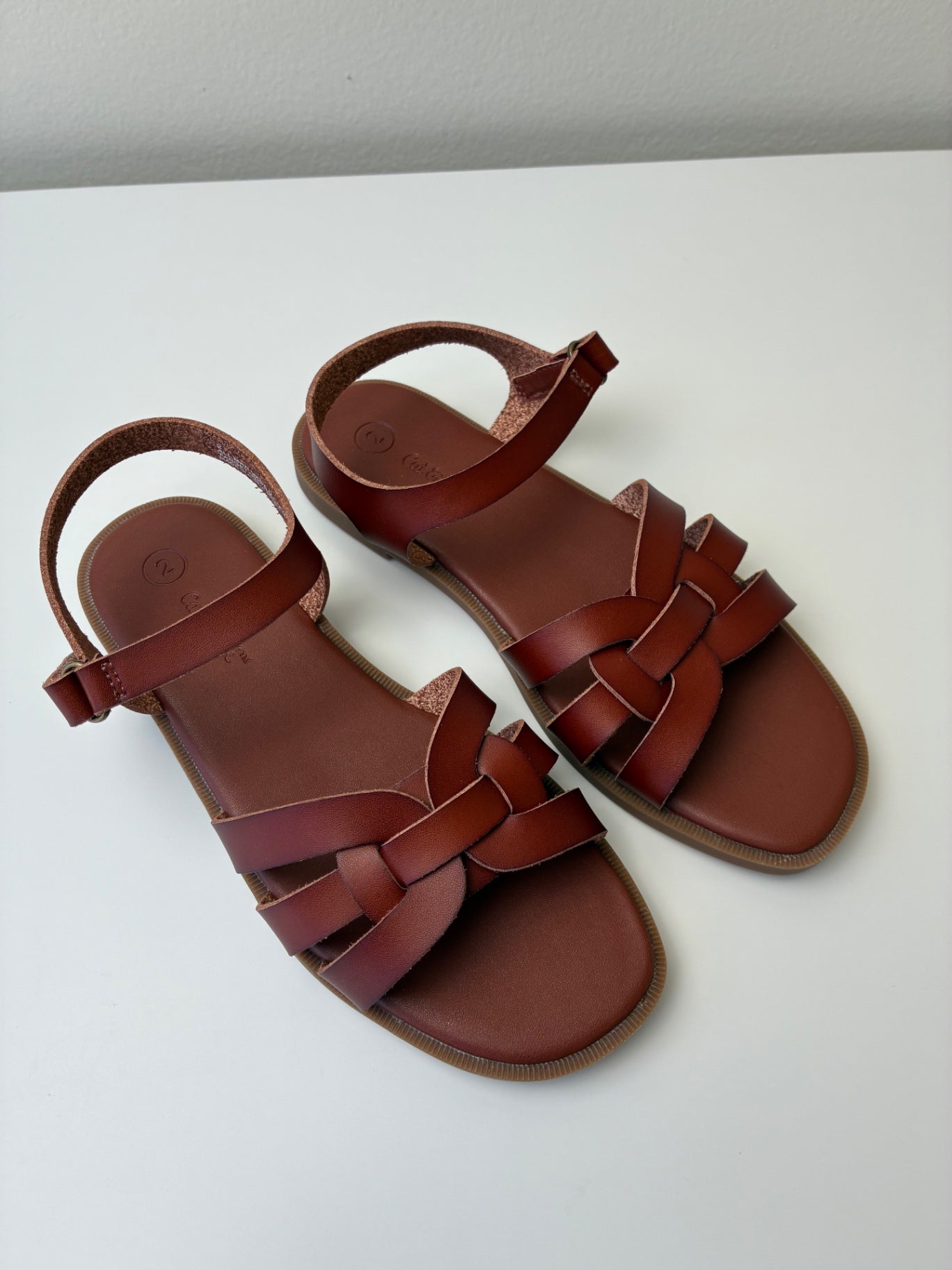 Cat & Jack Shoes - Brown Christa H-Band Sandals | size Shoe 2