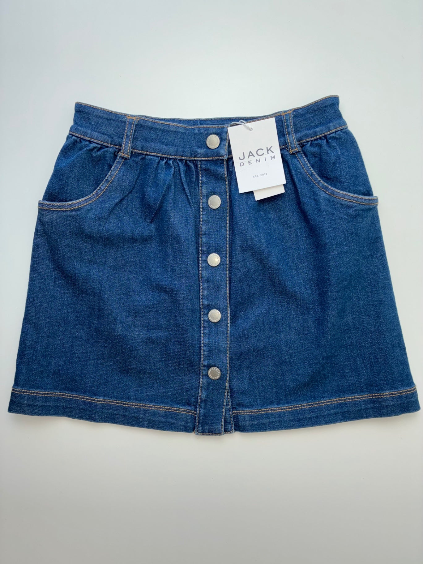 Janie and Jack Skirt - Blue Denim Adjustable Waist | size 8