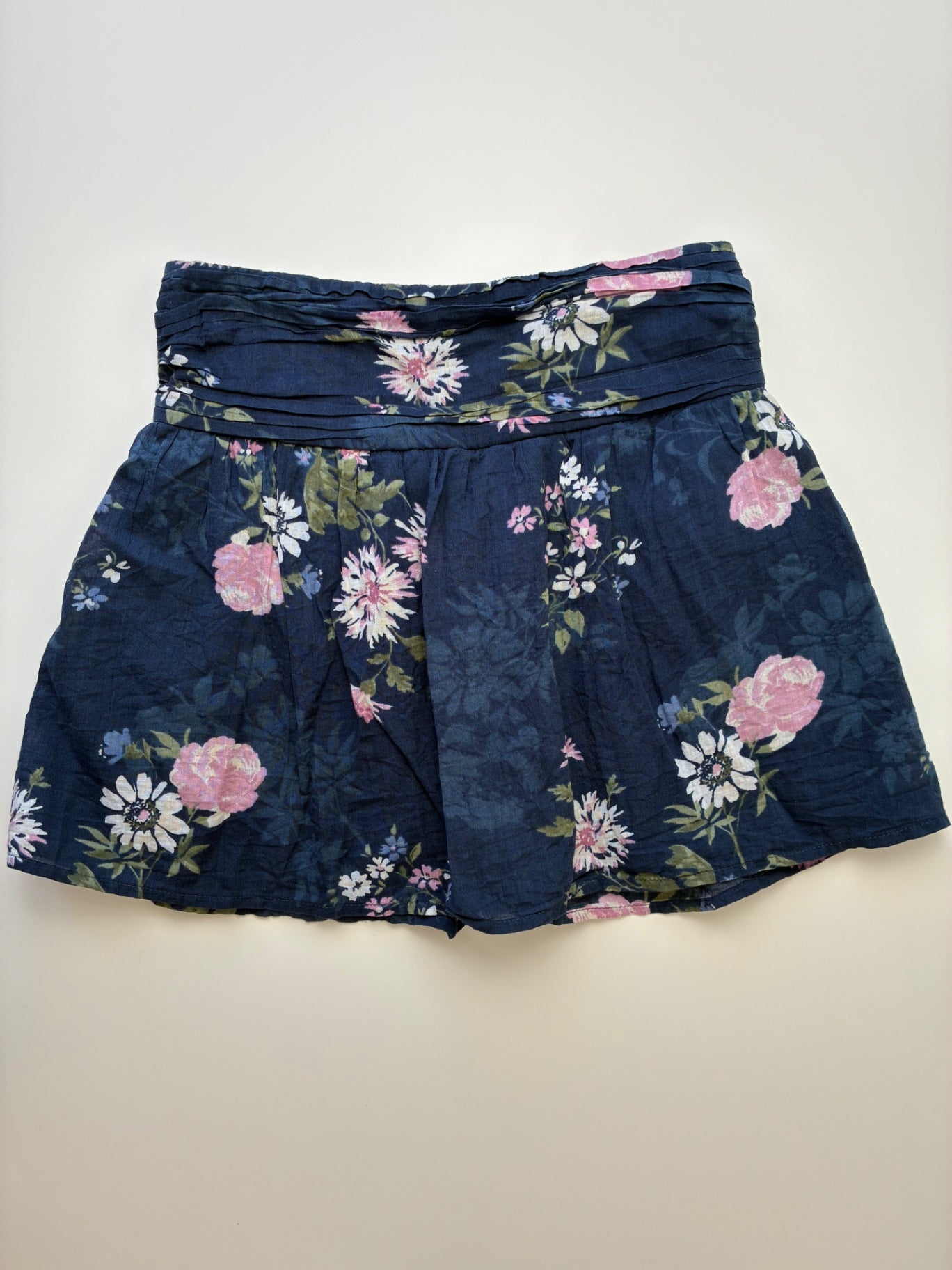 Abercrombie Kids Skirt - Navy Blue Smocked Floral | size 11/12