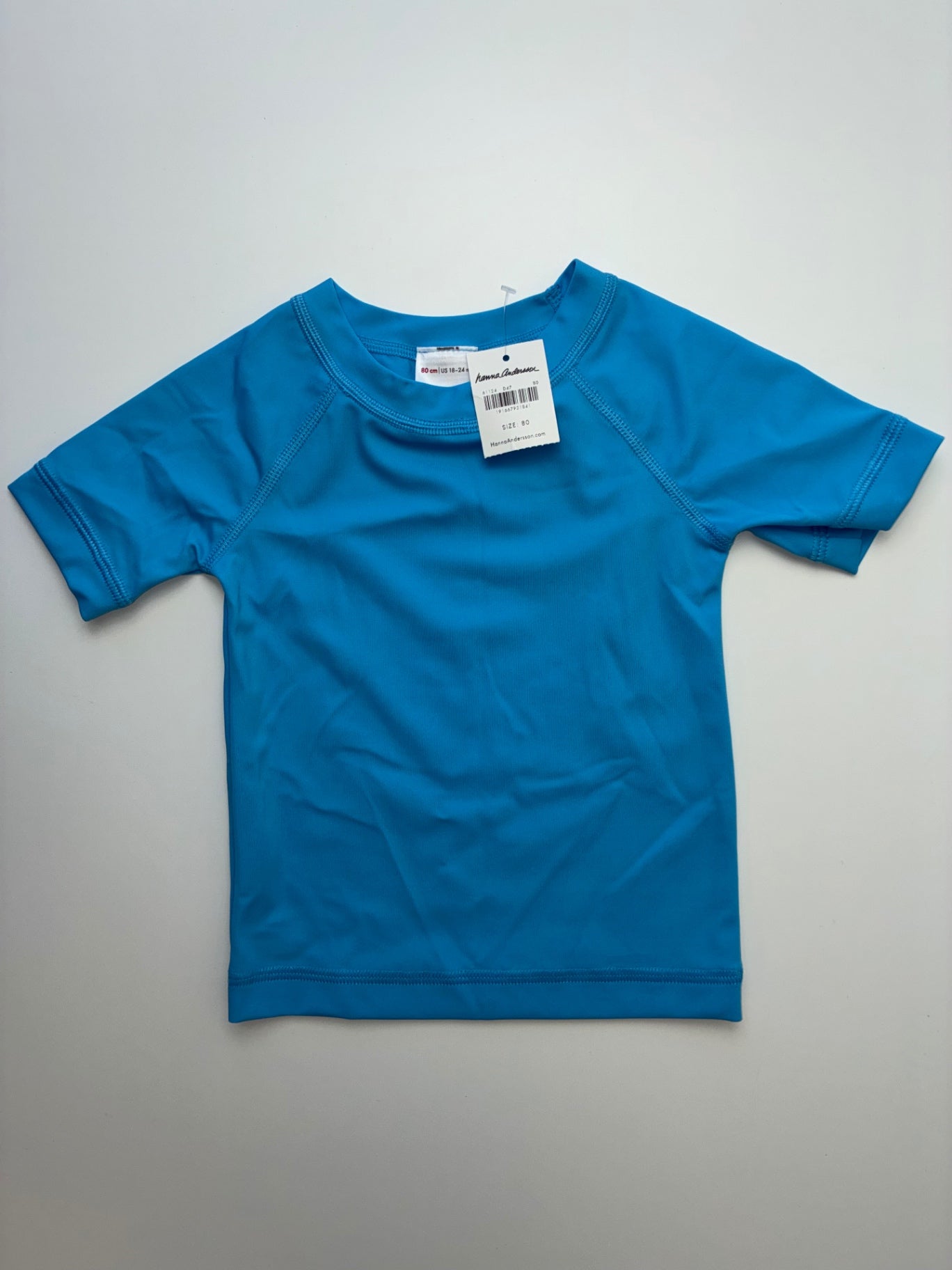 Hanna Andersson T-Shirt - Blue Short Sleeve Rashguard | size 18 - 24 Months