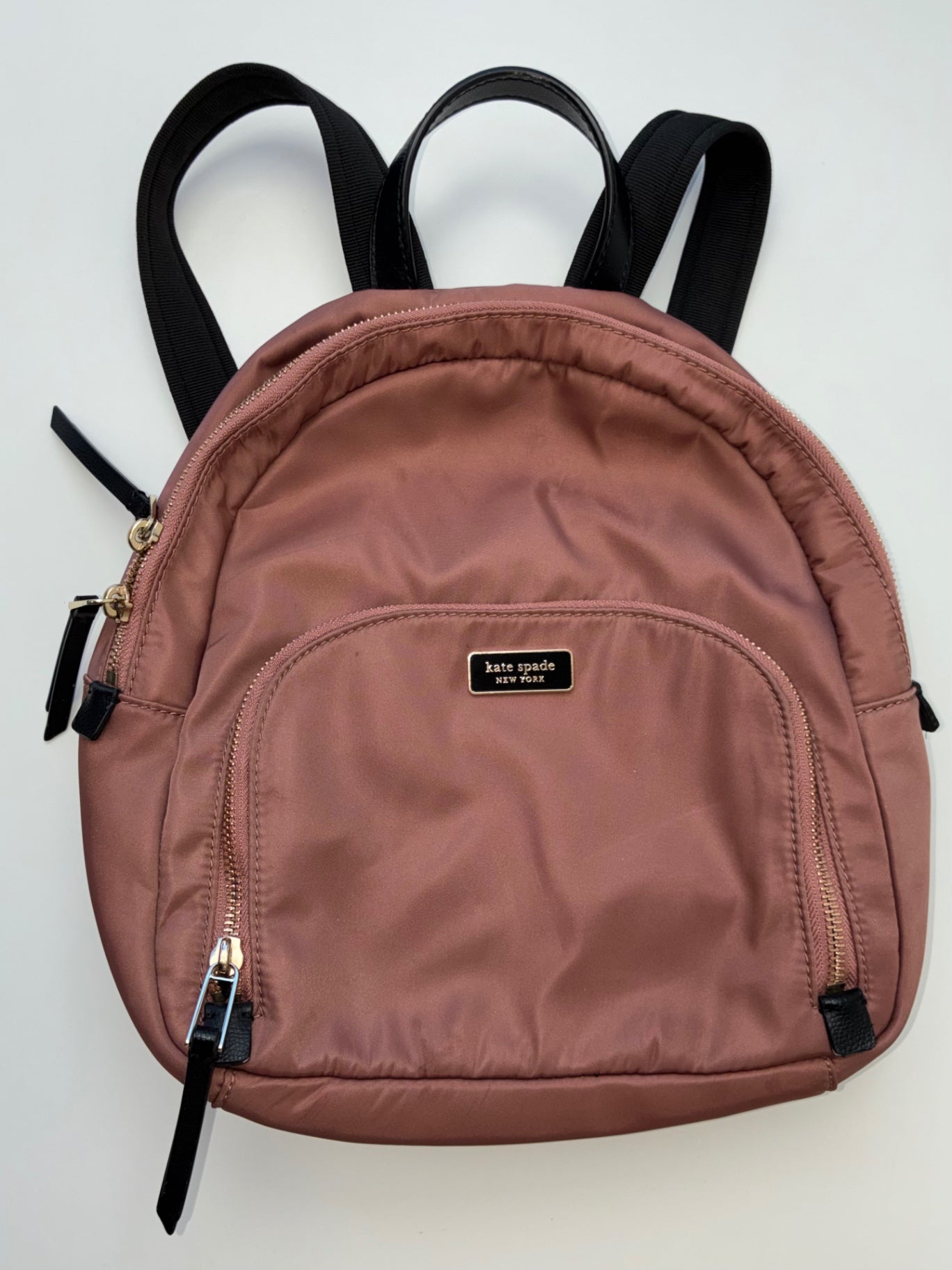 Kate Spade Backpack - Pink Nylon + Leather | size