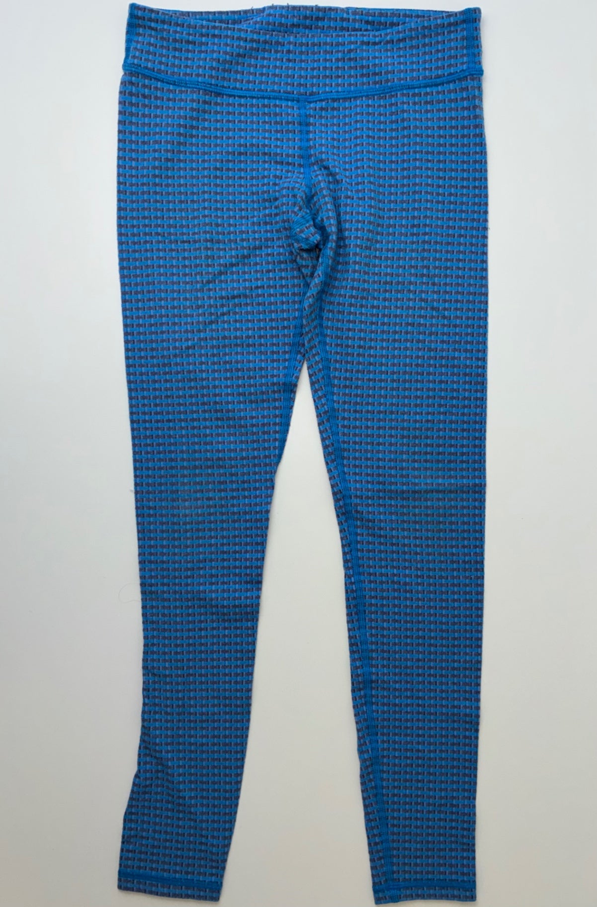 Ivivva Leggings - Blue Textured Plaid | size 12