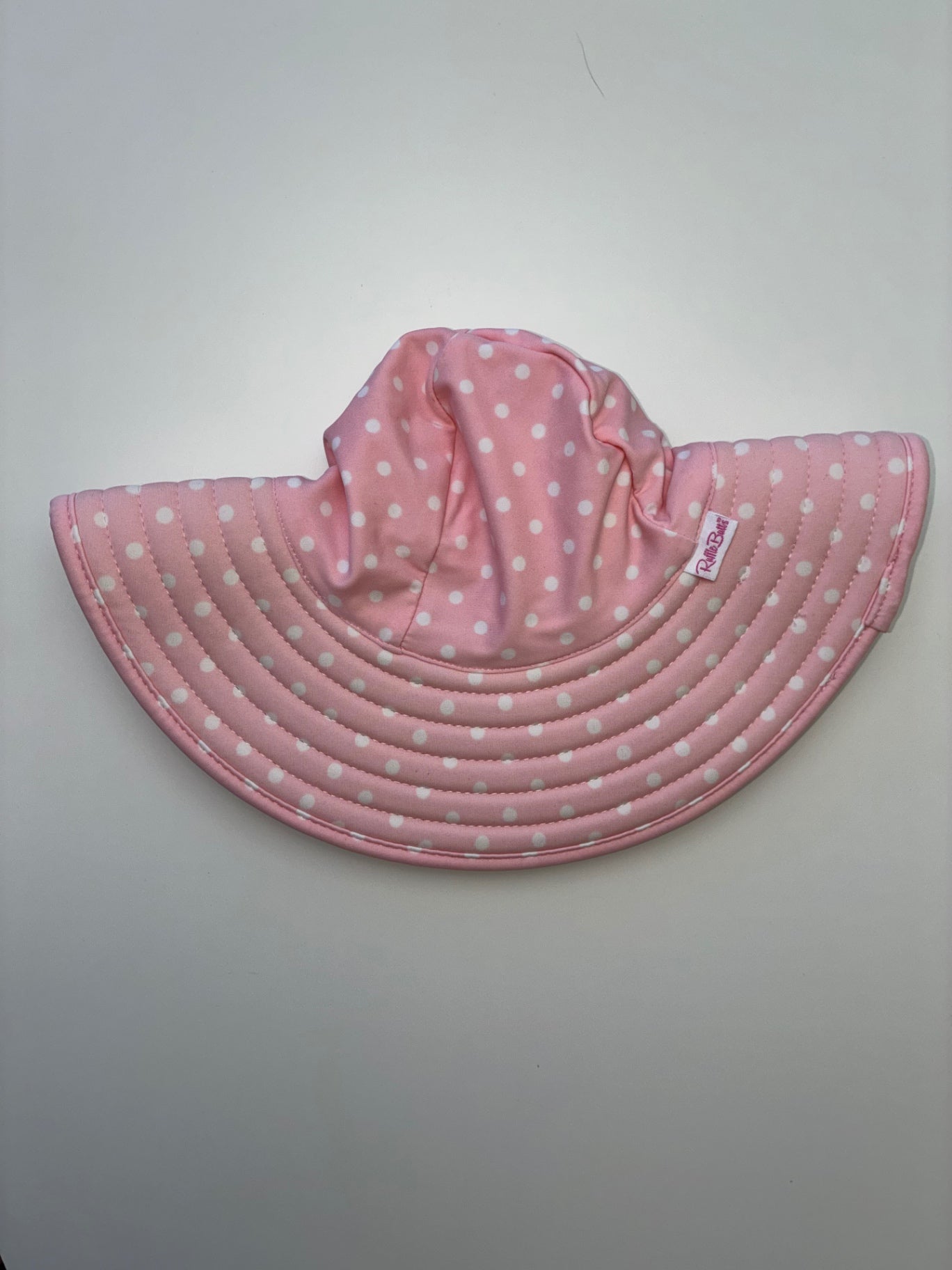Ruffle Butts Hat - Pink Polka Dot Sun Hat | size 0 - 12 Months