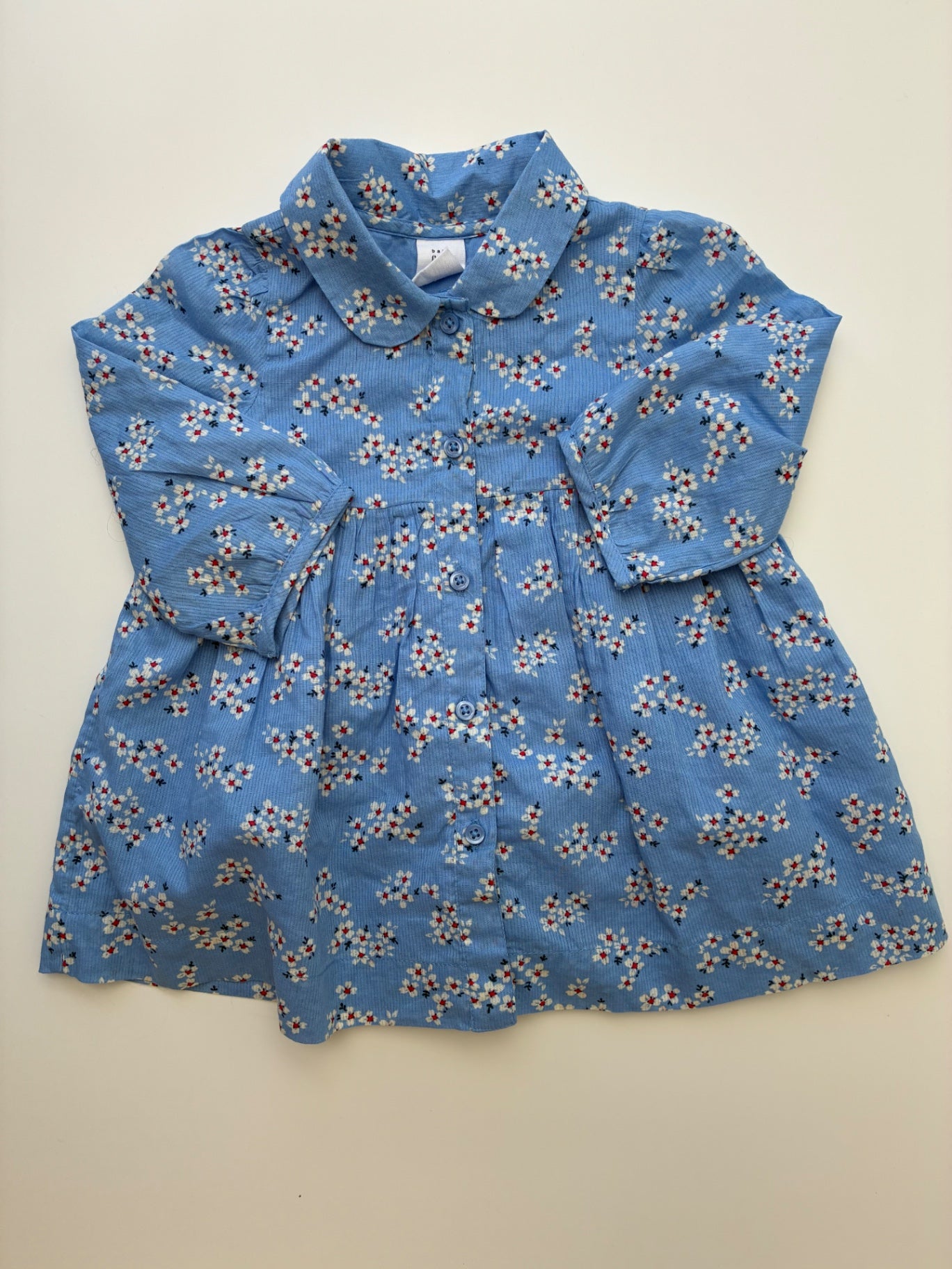 Baby Gap Shirt - Blue Floral Button Down | size 3 - 6 Months