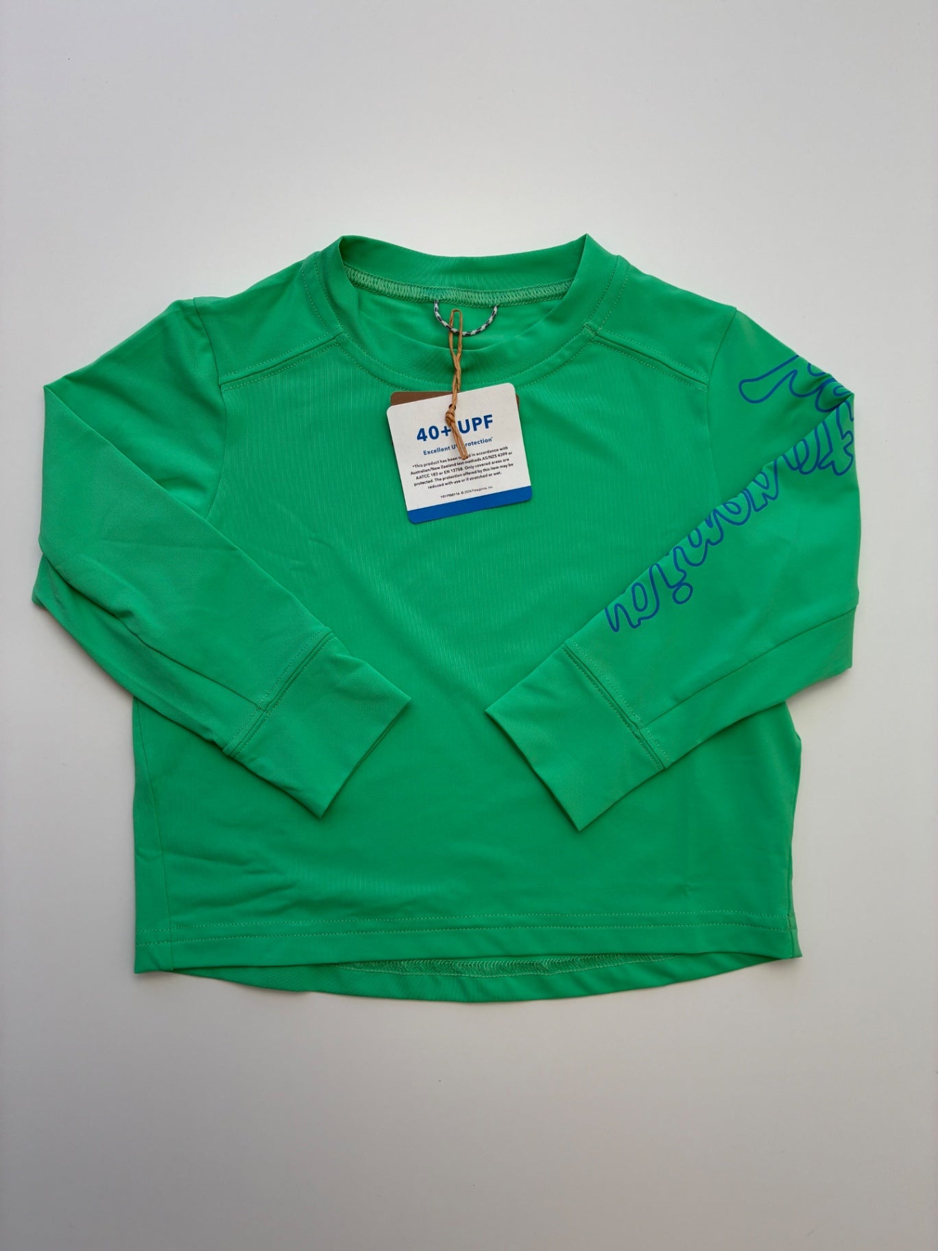 Patagonia Long Sleeve T-Shirt - Green Capilene Silkweight Rashguard | size 12 - 18 Months