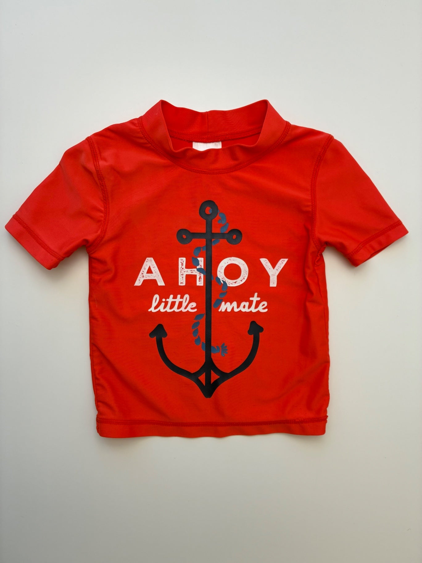 Carter's T-Shirt - Orange Ahoy Rashguard | size 12 Months