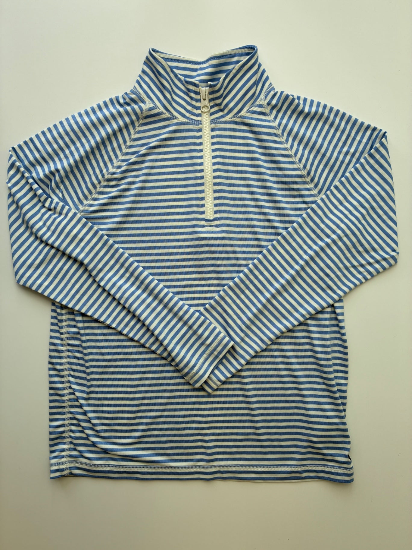 Crewcuts Sweatshirt - Blue Striped 1/4 Zip | size 8/9