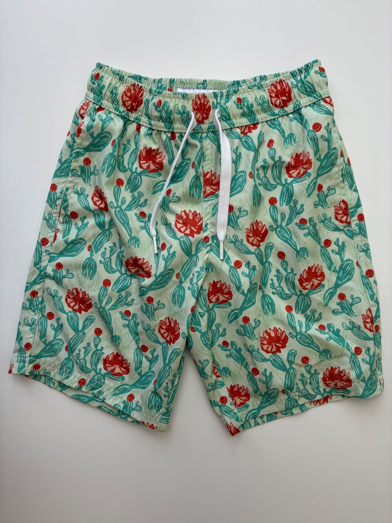 Maamgic Swimsuit - Green Cactus Swim Trunks | size 8