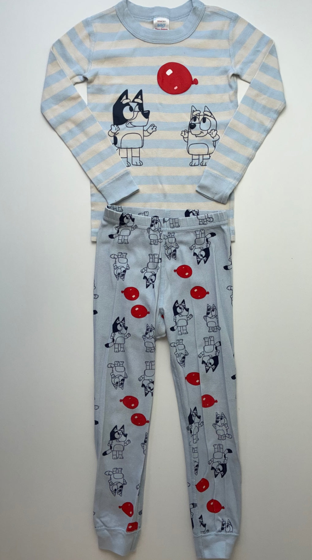 Hanna Andersson 2 Piece Ensemble - Blue Bluey Long Pajamas | size 5T