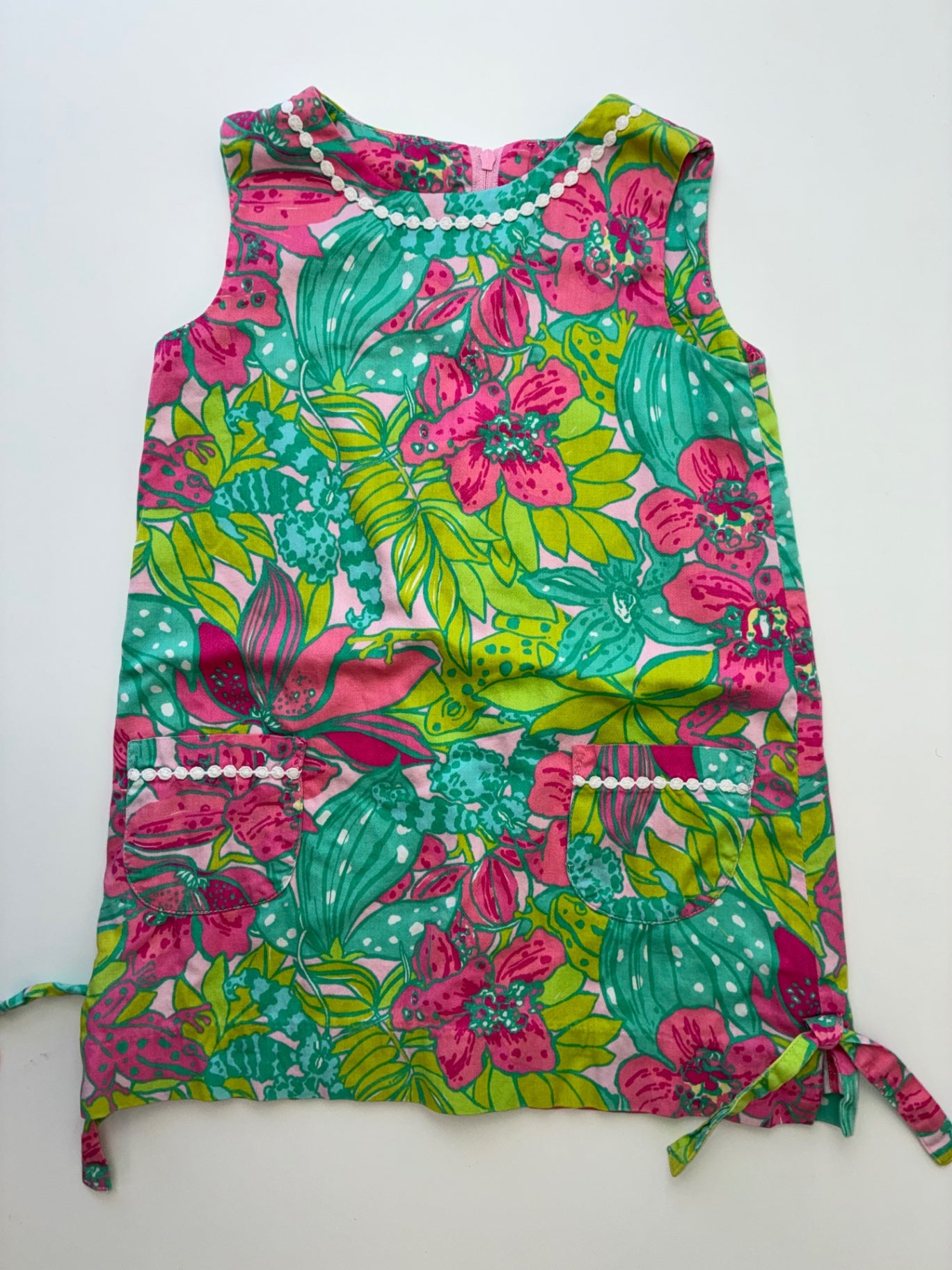 Lilly Pulitzer Dress - Pink/Green Floral Shift | size 4T