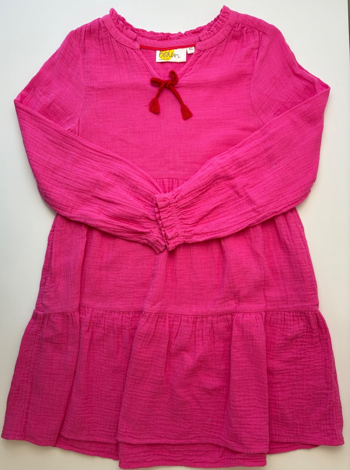Boden Dress - Pink 100% Cotton | size 8/9
