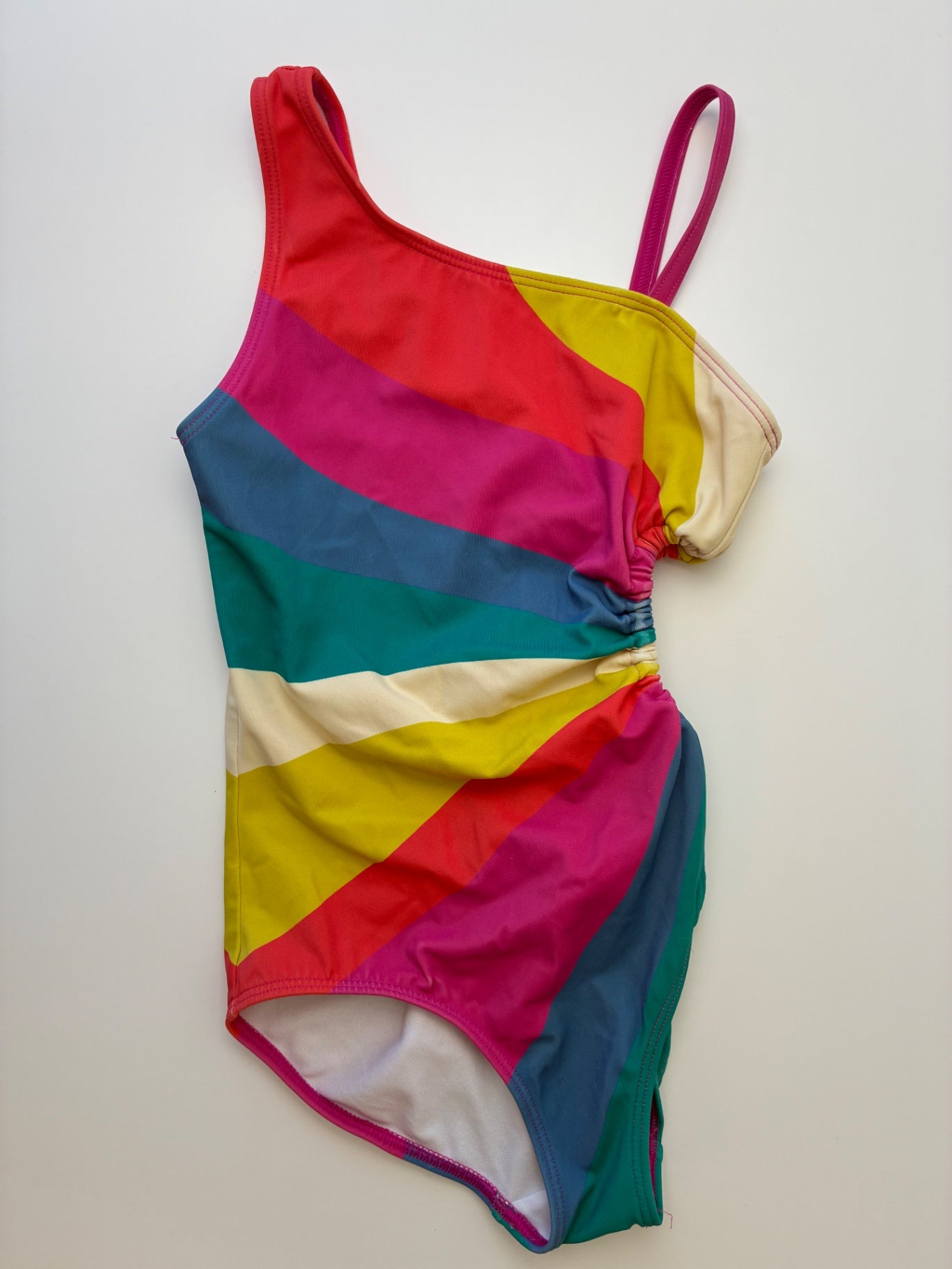 Boden Swimsuit - Multicolor Striped Cut Out One Piece | size 8/9