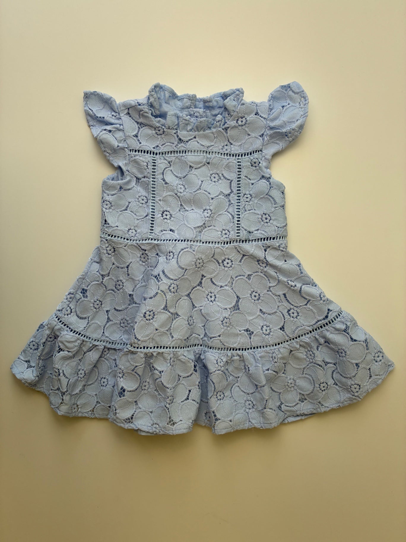 Janie and Jack Dress - Blue Floral Lace | size 18 - 24 Months