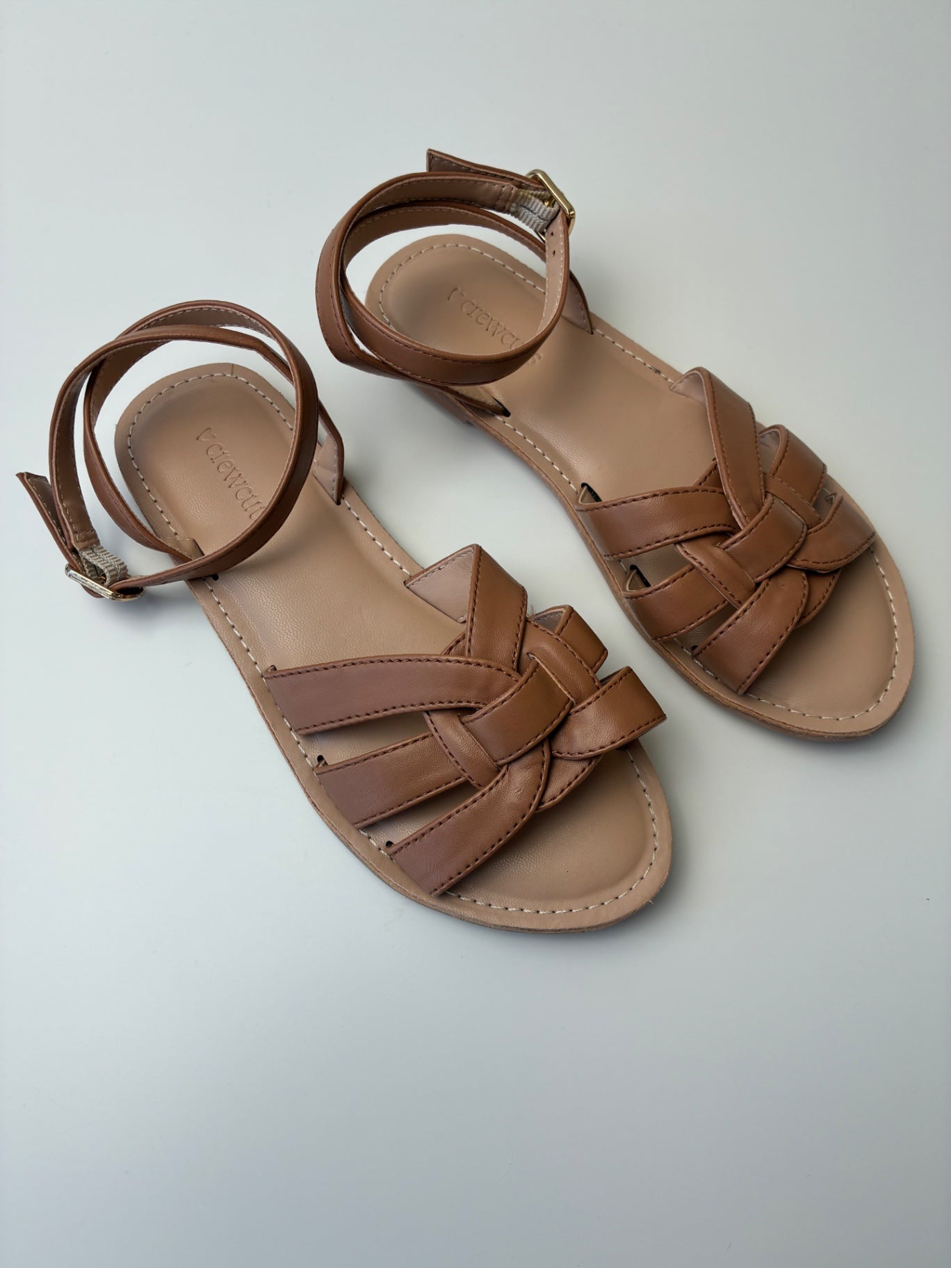 Crewcuts Shoes - Brown Woven Sandal | size Shoe 3