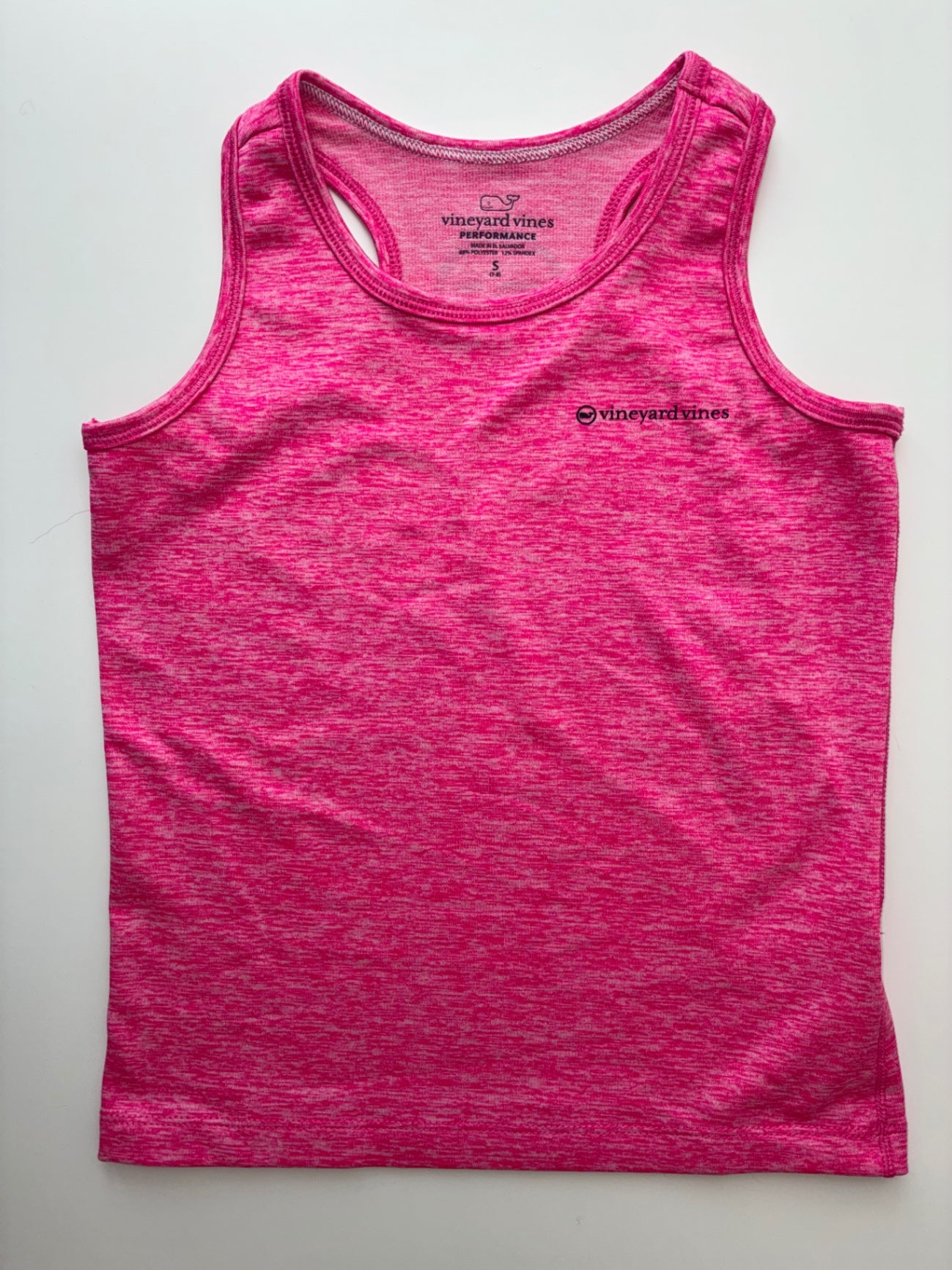Vineyard Vines Tank Top - Pink Heathered Racerback | size 7/8