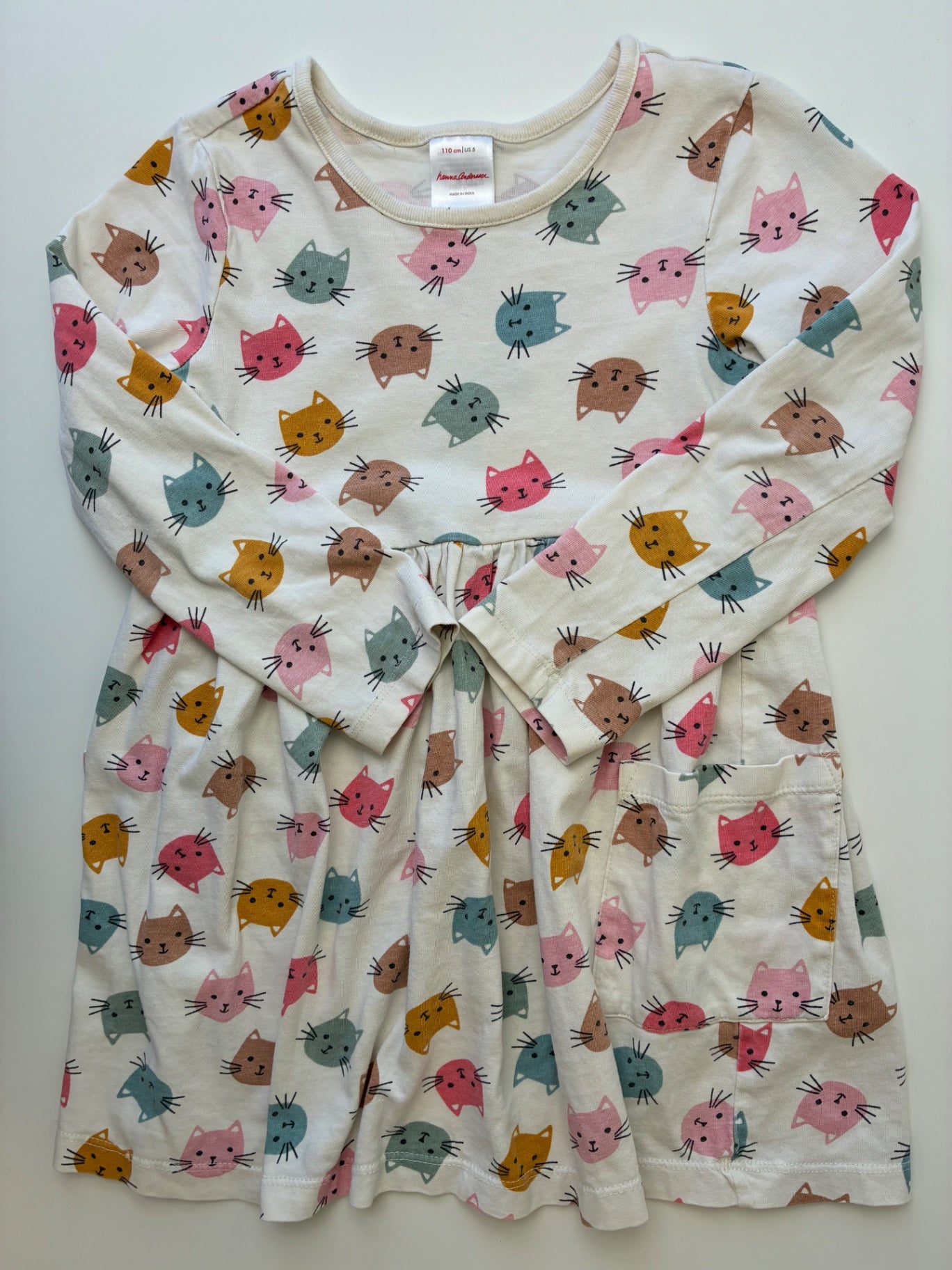 Hanna Andersson Dress - Cream Cats | size 5T