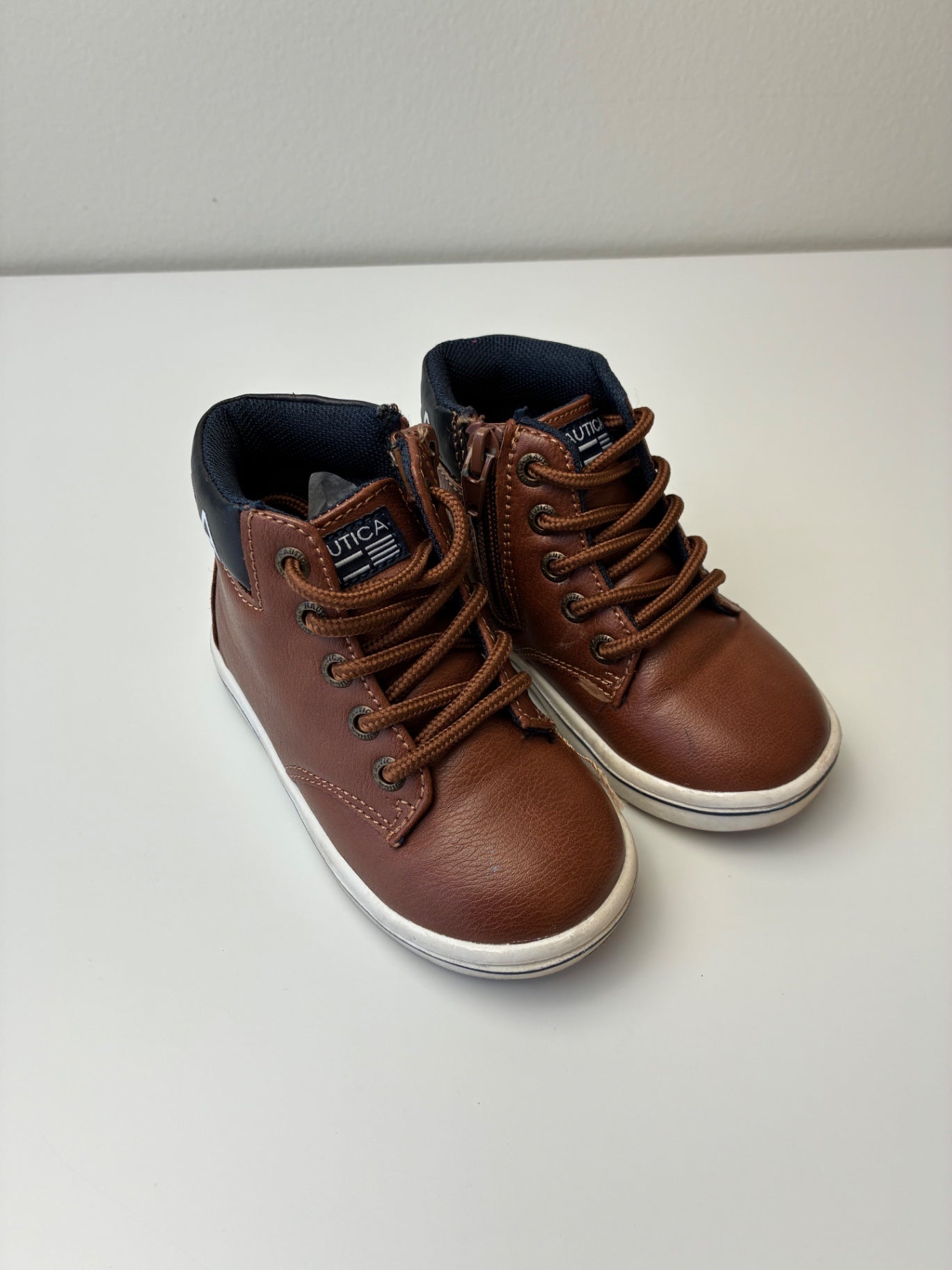 Nautica Shoes - Brown Leather High Top Sneaker | size Shoe 7