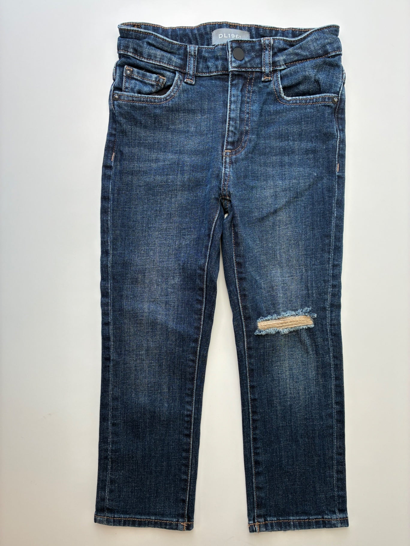 DL 1961 Jeans - Blue Knee Rip | size 5T