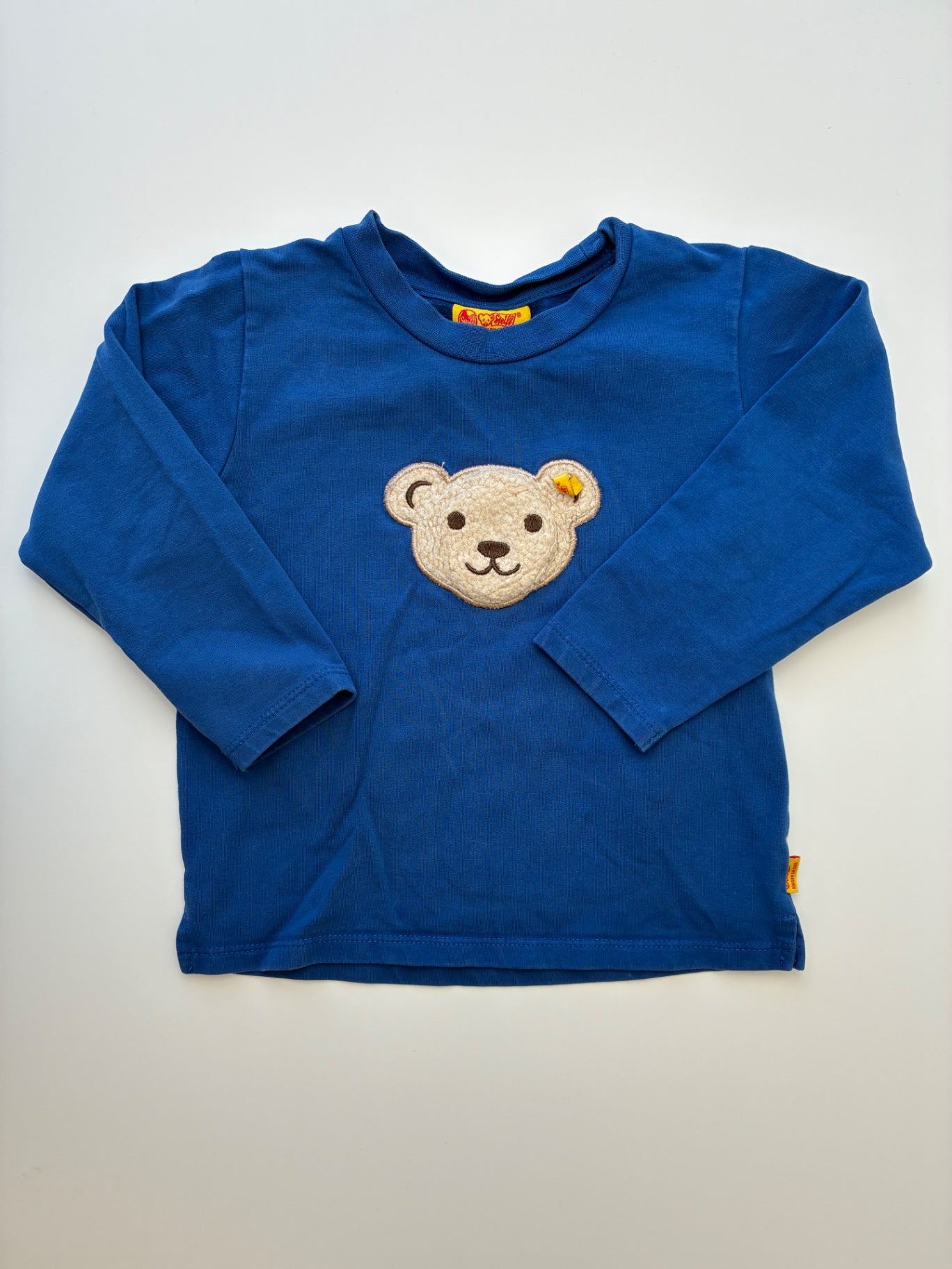 Steiff Long Sleeve T-Shirt - Blue Bear Appliqué | size 2T