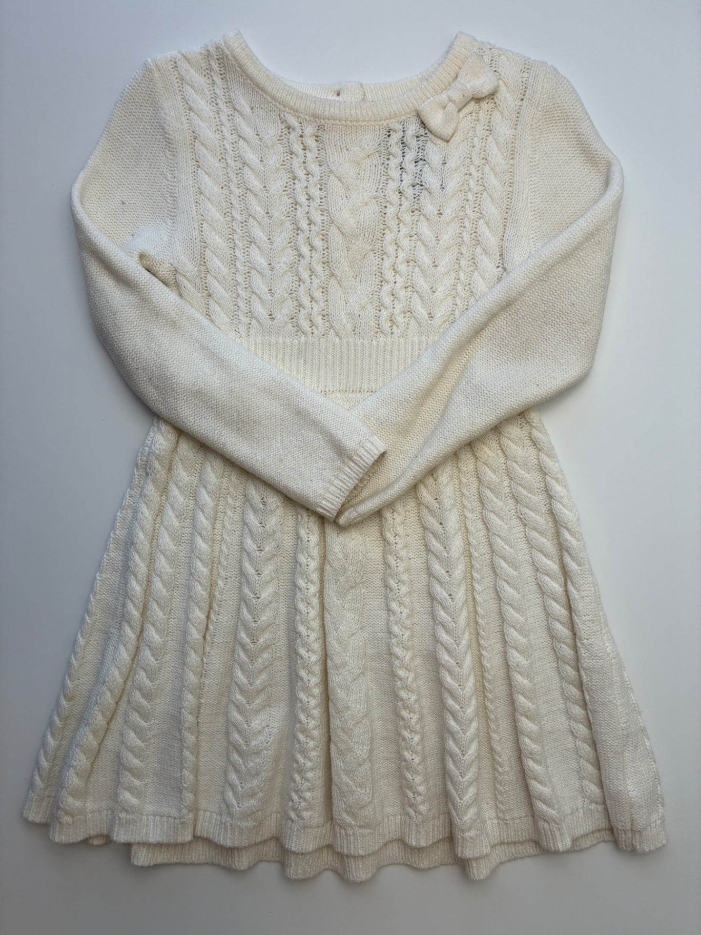 Tahari Dress - Cream Cable Knit | size 3T