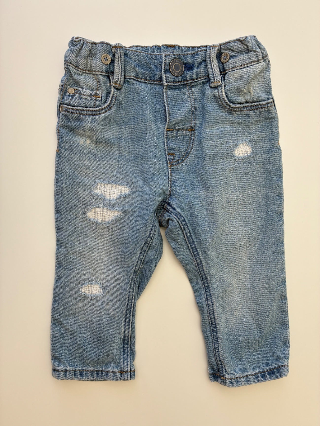 H&M Jeans - Blue 100% Cotton Distressed | size 6 - 9 Months