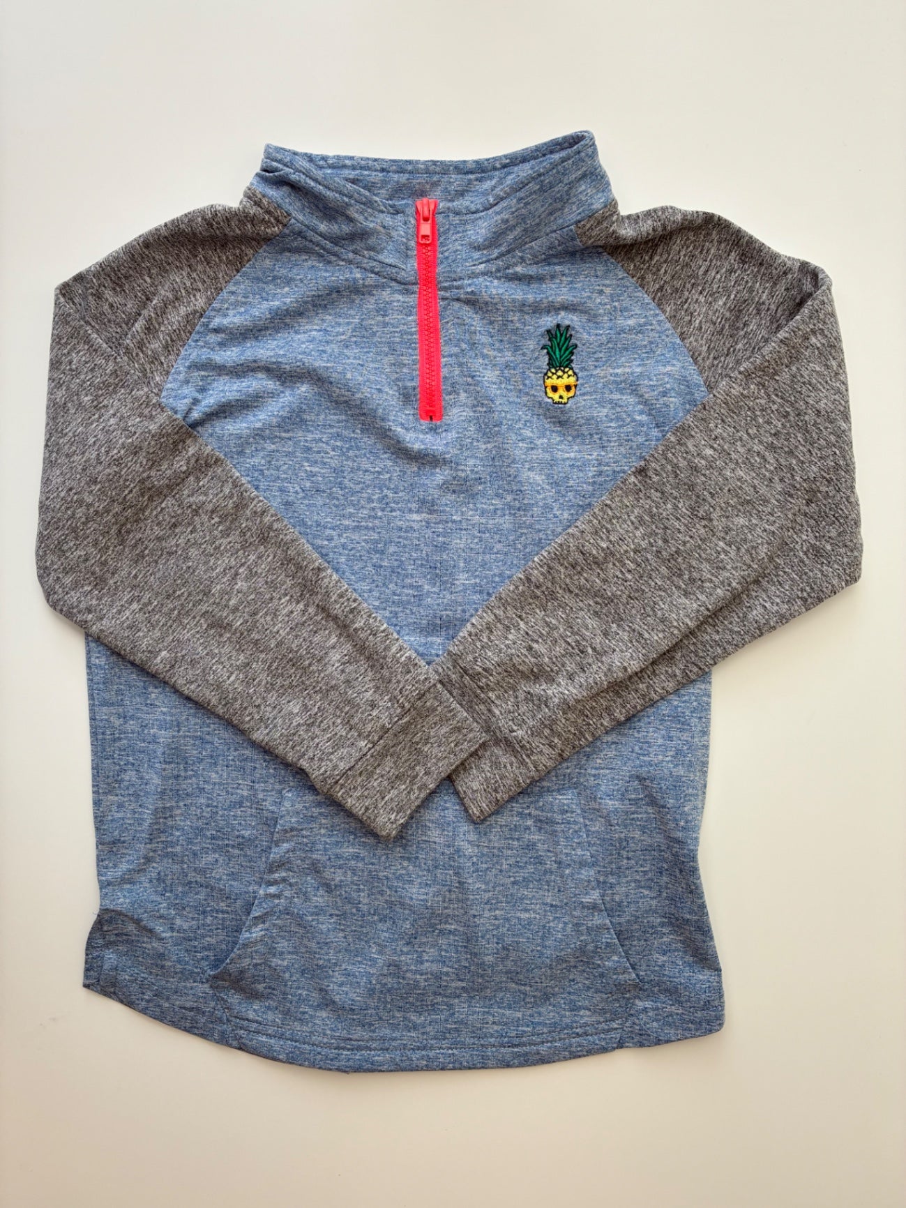 EGG New York Sweatshirt - Blue Heathered 1/4 Zip | size 6