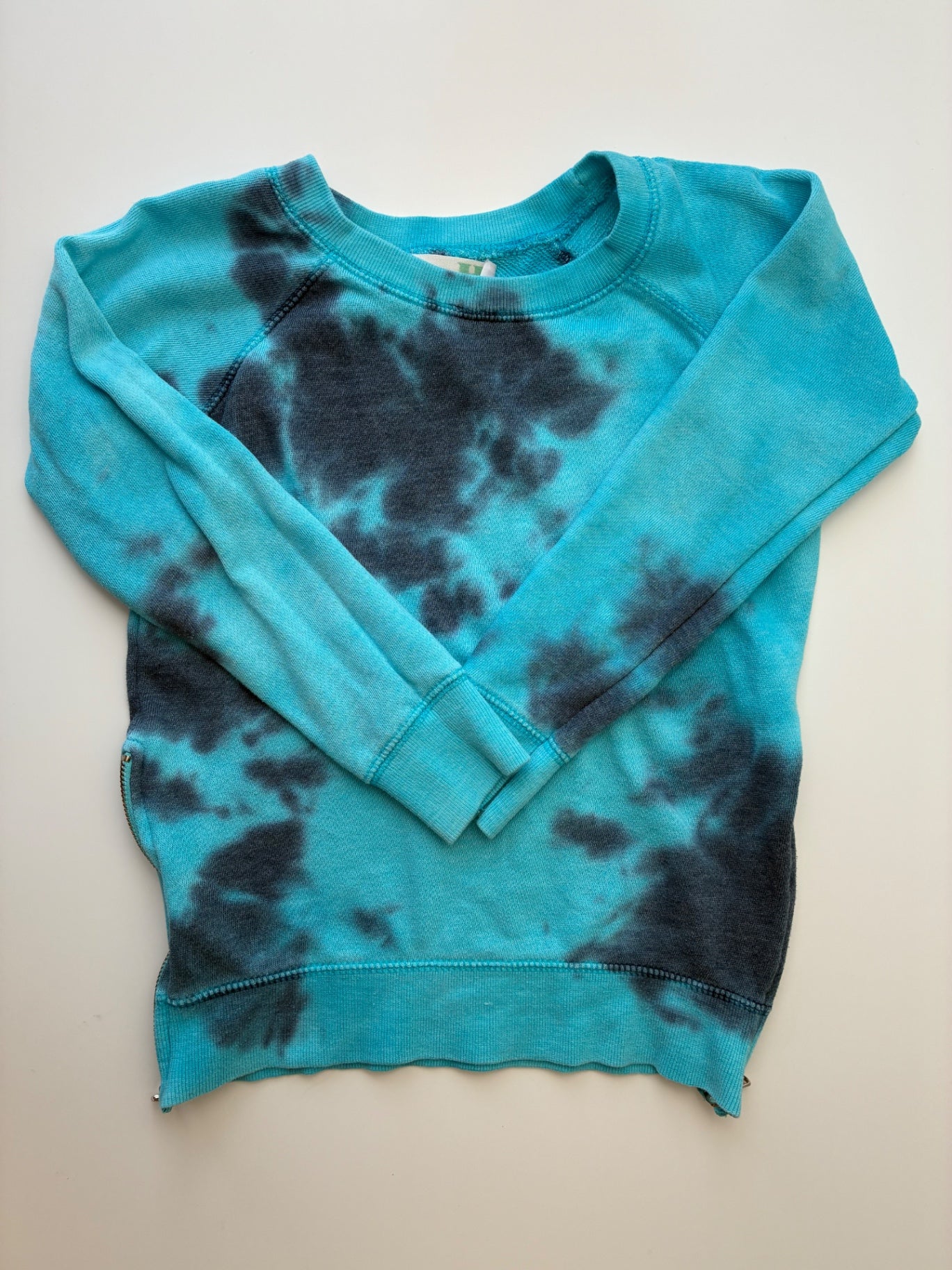 Vintage Havana Sweater - Blue Tie Dye Crewneck | size 7/8