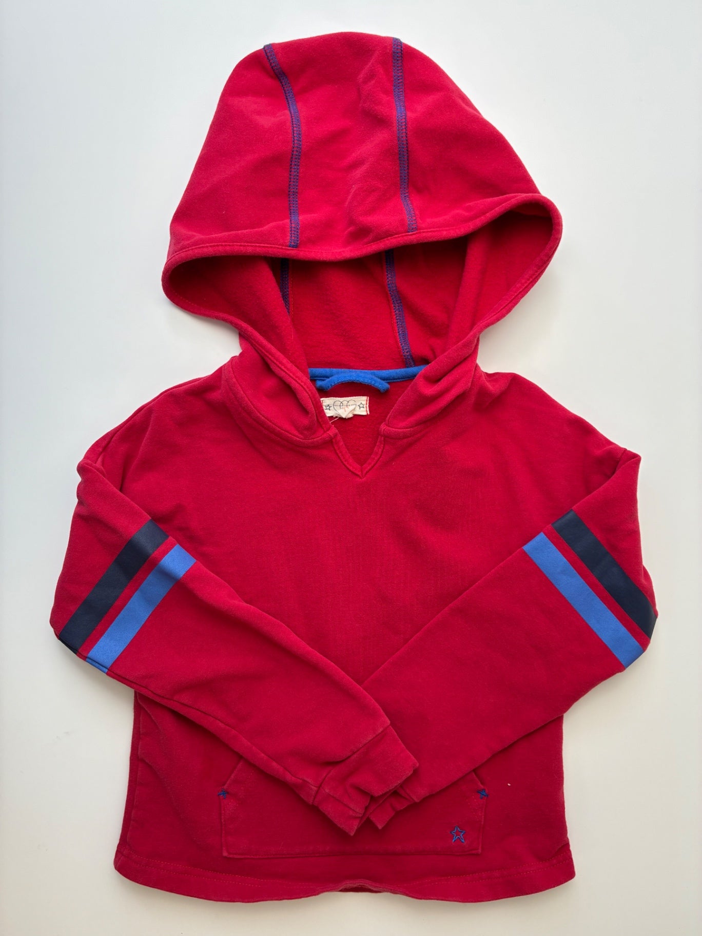 EGG New York Sweatshirt - Red Solid Hoodie | size 7