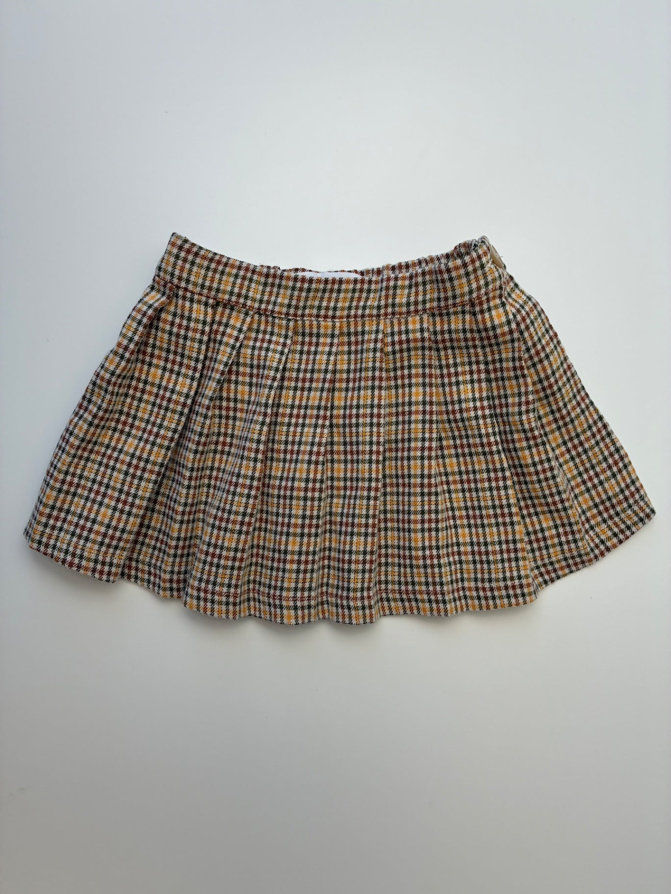 Zara Skirt - Multicolor Plaid Pleated | size 9 - 12 Months