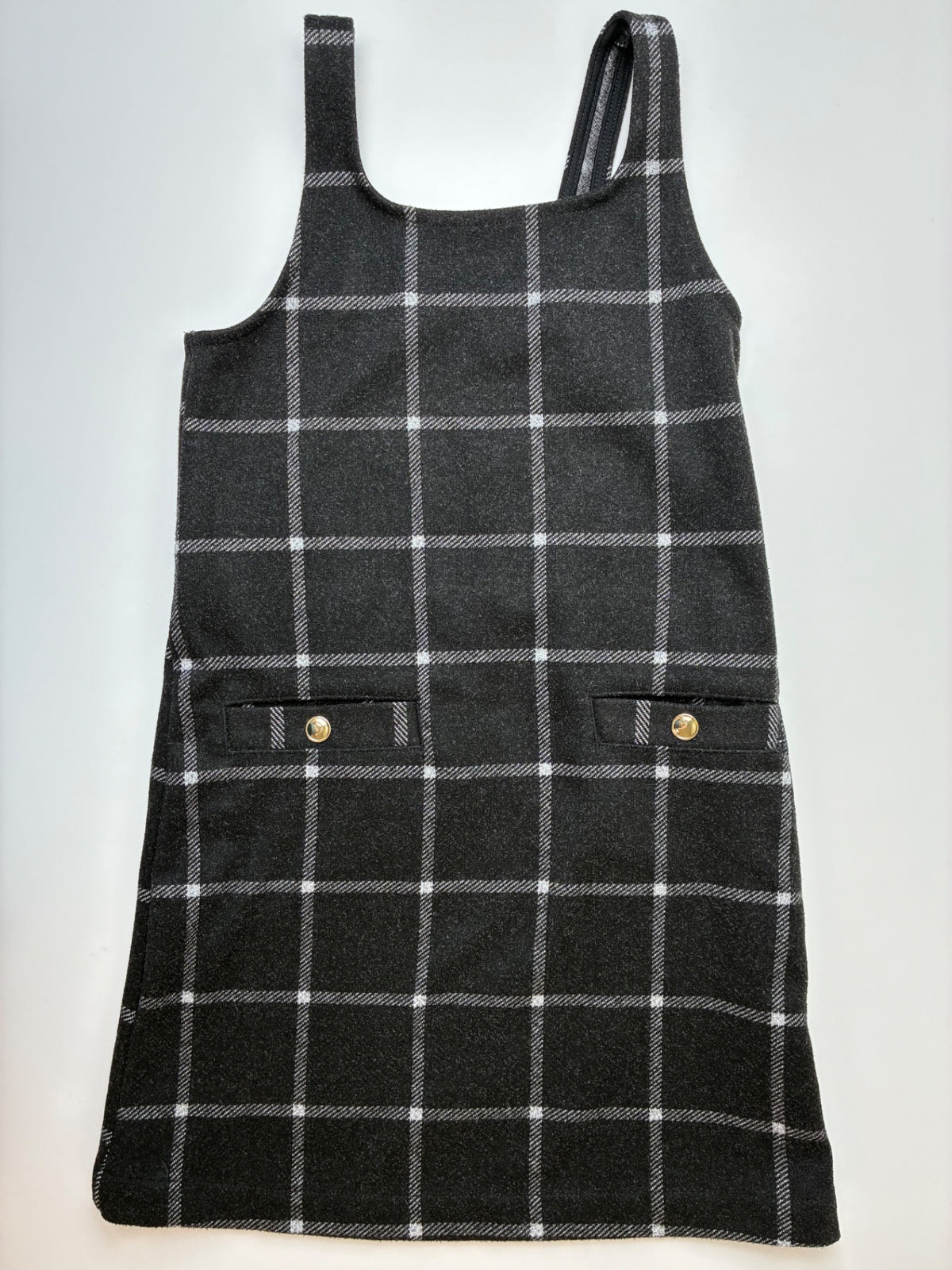 Abercrombie Kids Dress - Black Plaid Pinafore | size 9/10