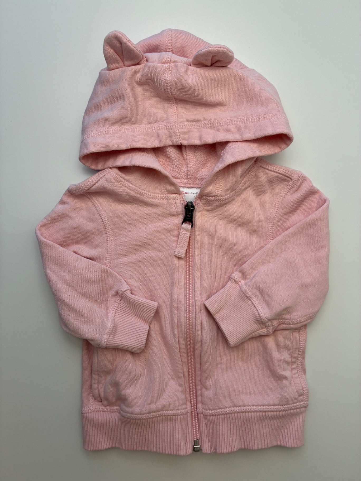 Hanna Andersson Sweatshirt - Pink Zip Up Hoodie | size 6 - 12 Months