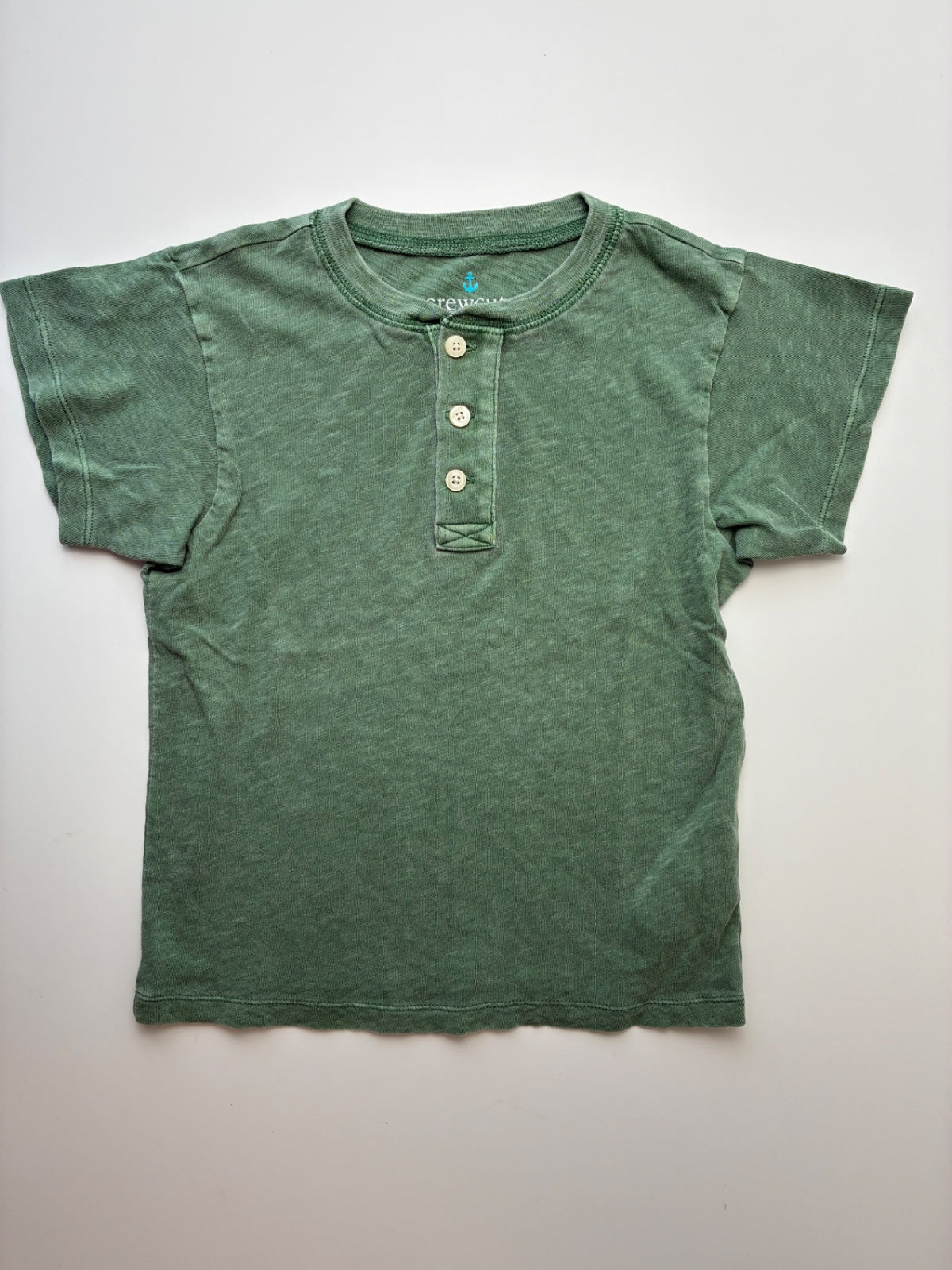 Crewcuts T-Shirt - Green Heathered Henley | size 4T/5T