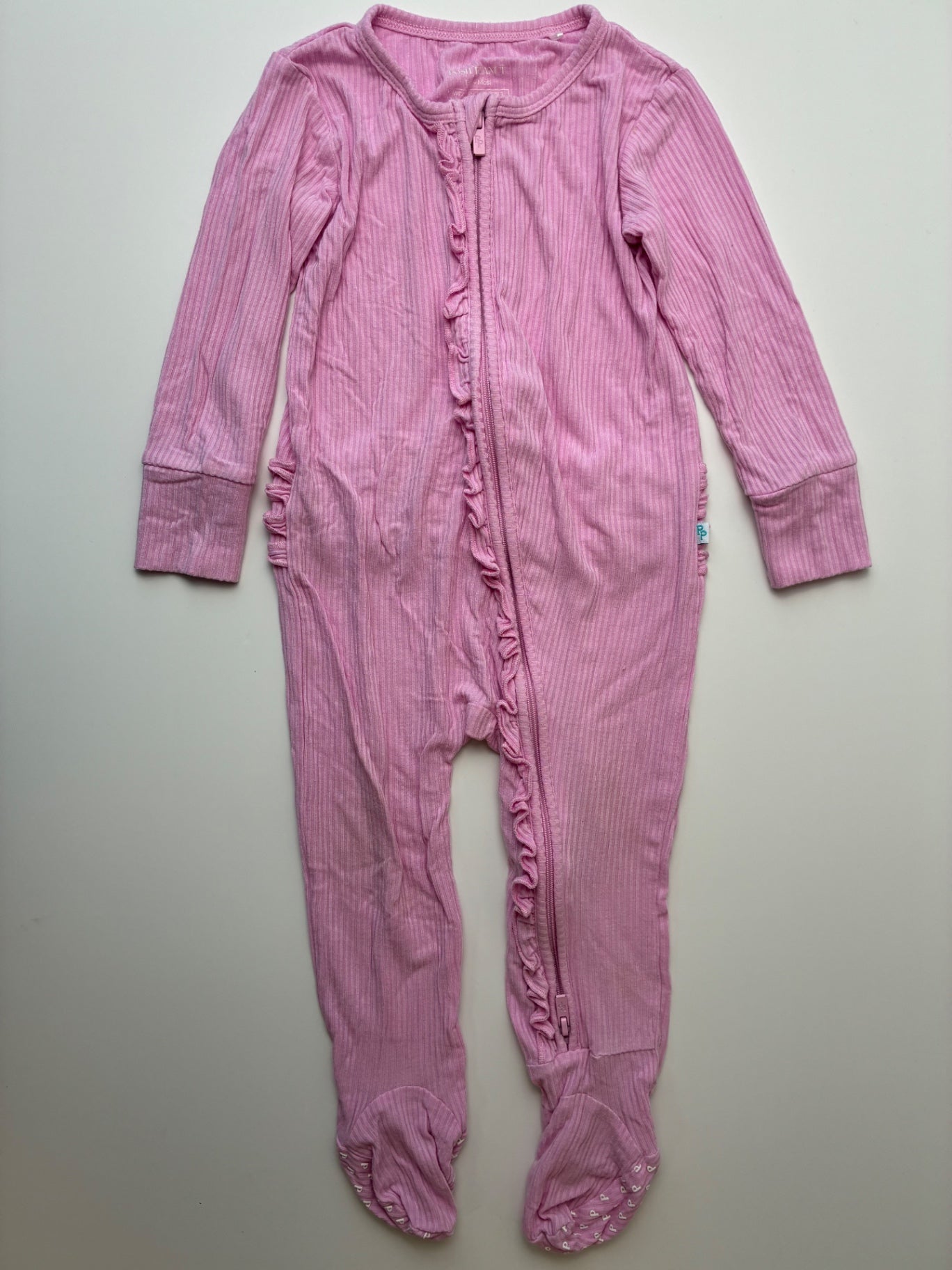 Posh Peanut Onesie - Pink Ruffle Footie | size 18 - 24 Months