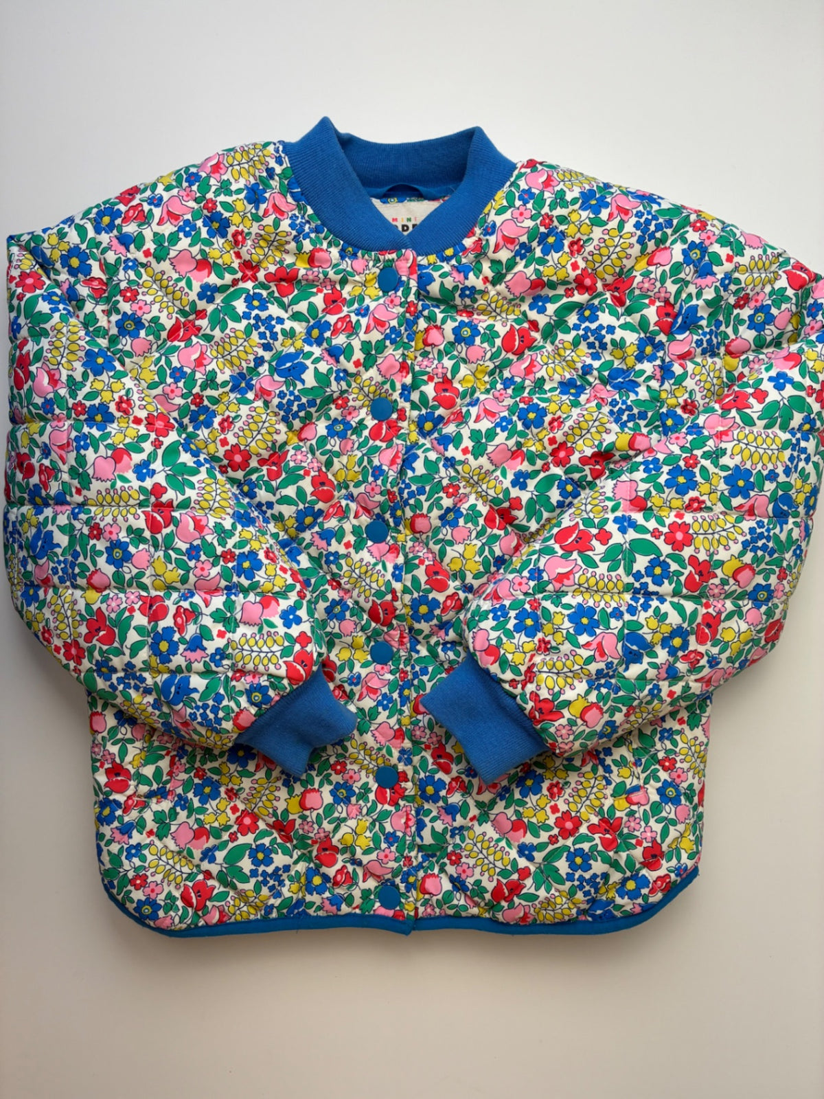 Mini Boden Jacket - Multicolor Sherpa Lined Floral | size 8/9