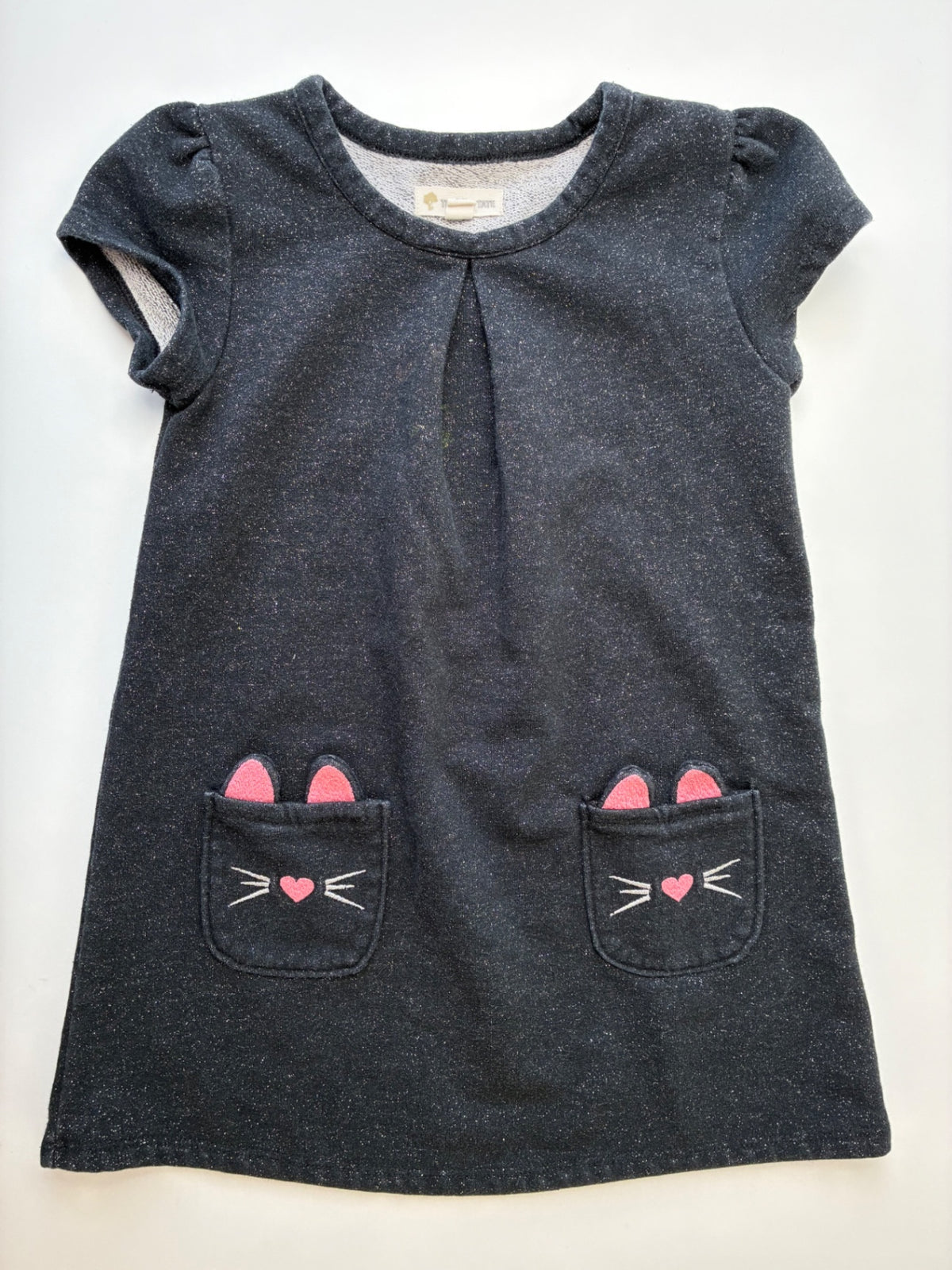 Tucker + Tate Dress - Black Glitter Cat Pockets | size 4T