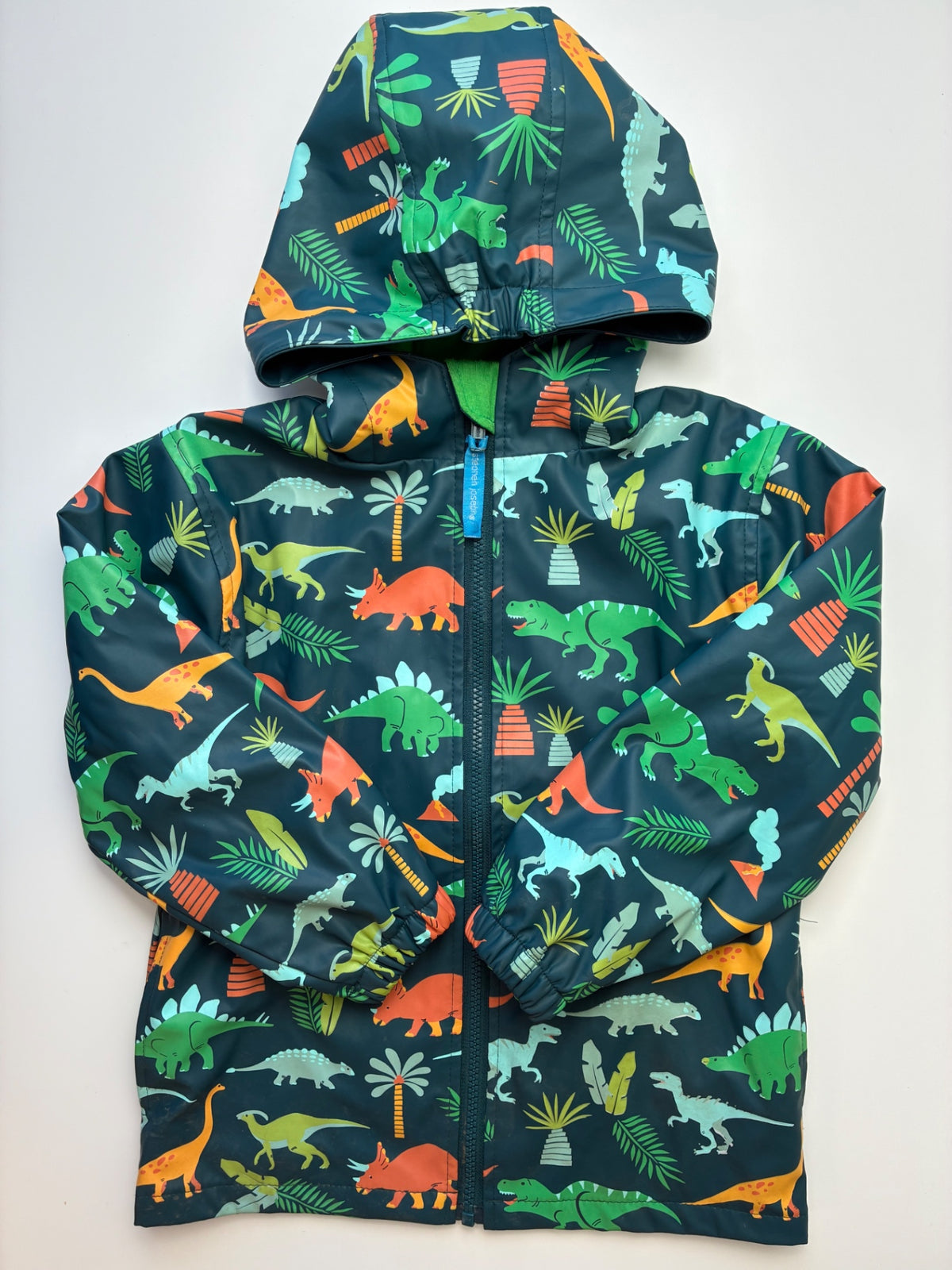Stephen Joseph Jacket - Green Dinosaur Raincoat | size 4T/5T