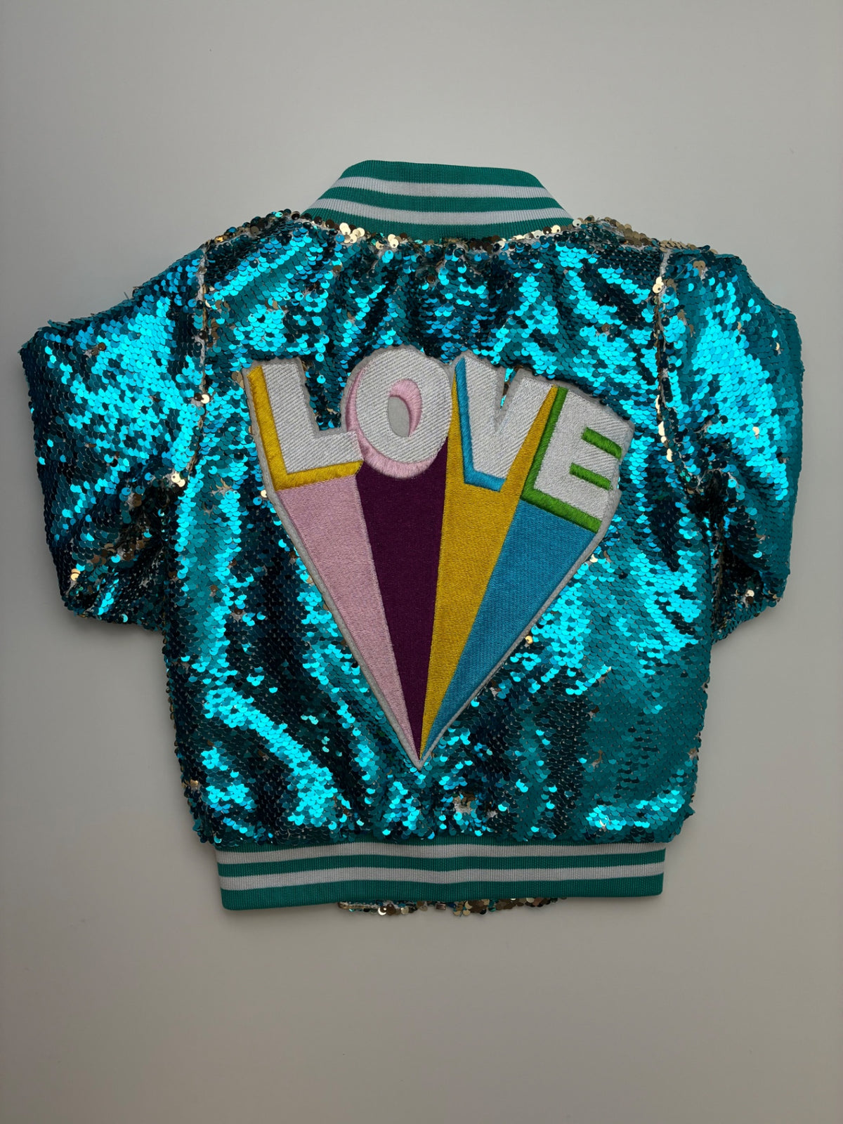 Lola & The Boys Jacket - Blue Sequin Bomber | size 2T