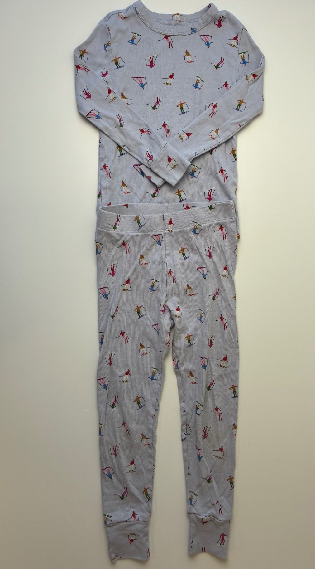Gap Kids 2 Piece Ensemble - Blue 100% Cotton Ski Pajamas | size 6