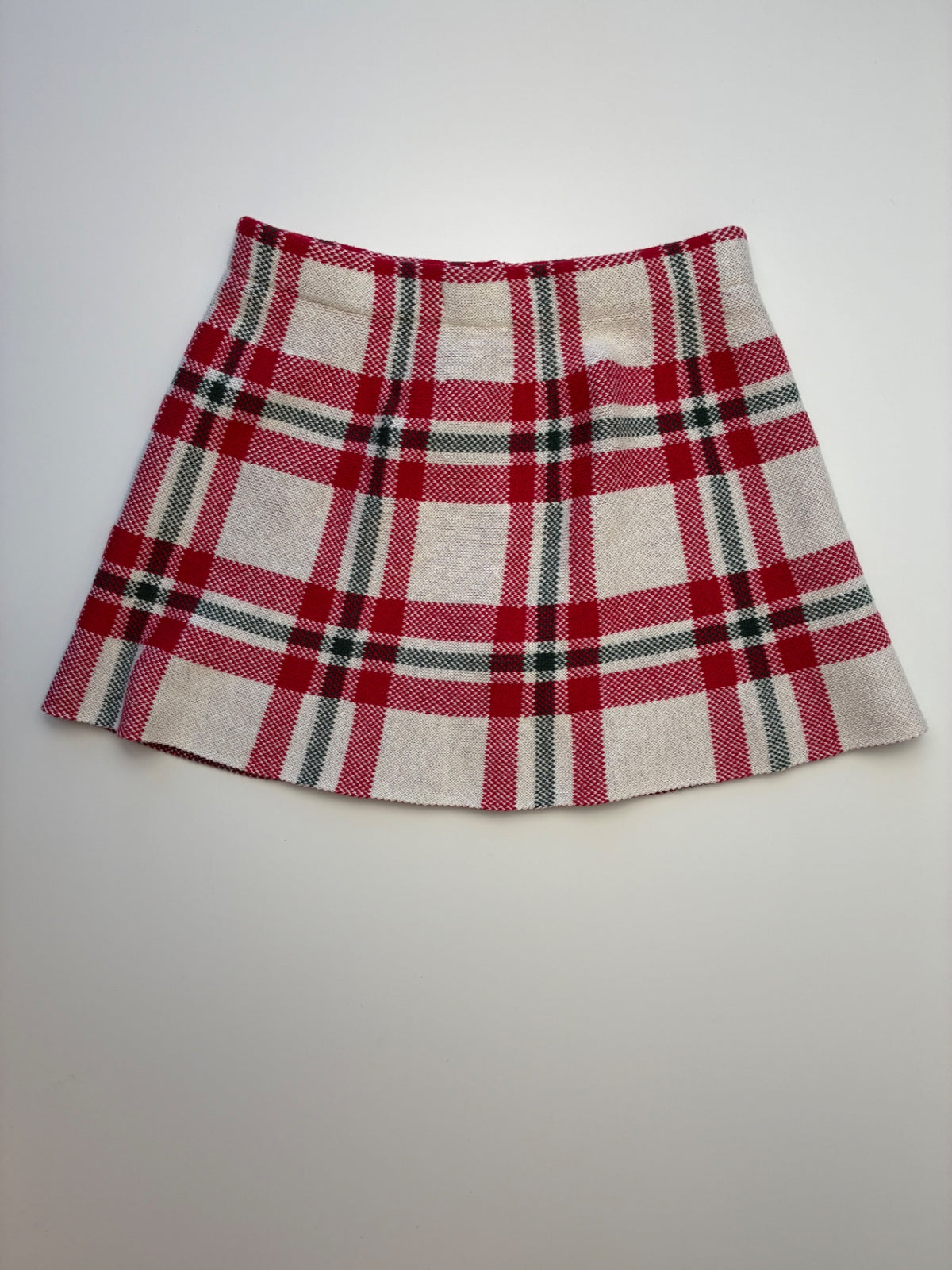Cupcakes and Cashmere Skirt - Red Plaid Knit | size 5T/6