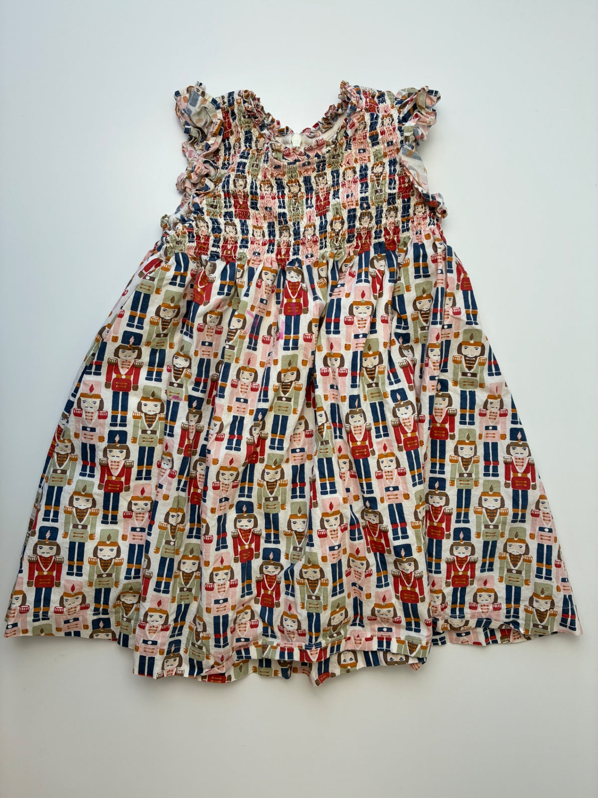 Pink Chicken Dress - Multicolor 100% Cotton Smocked Nutcrackers | size 3T