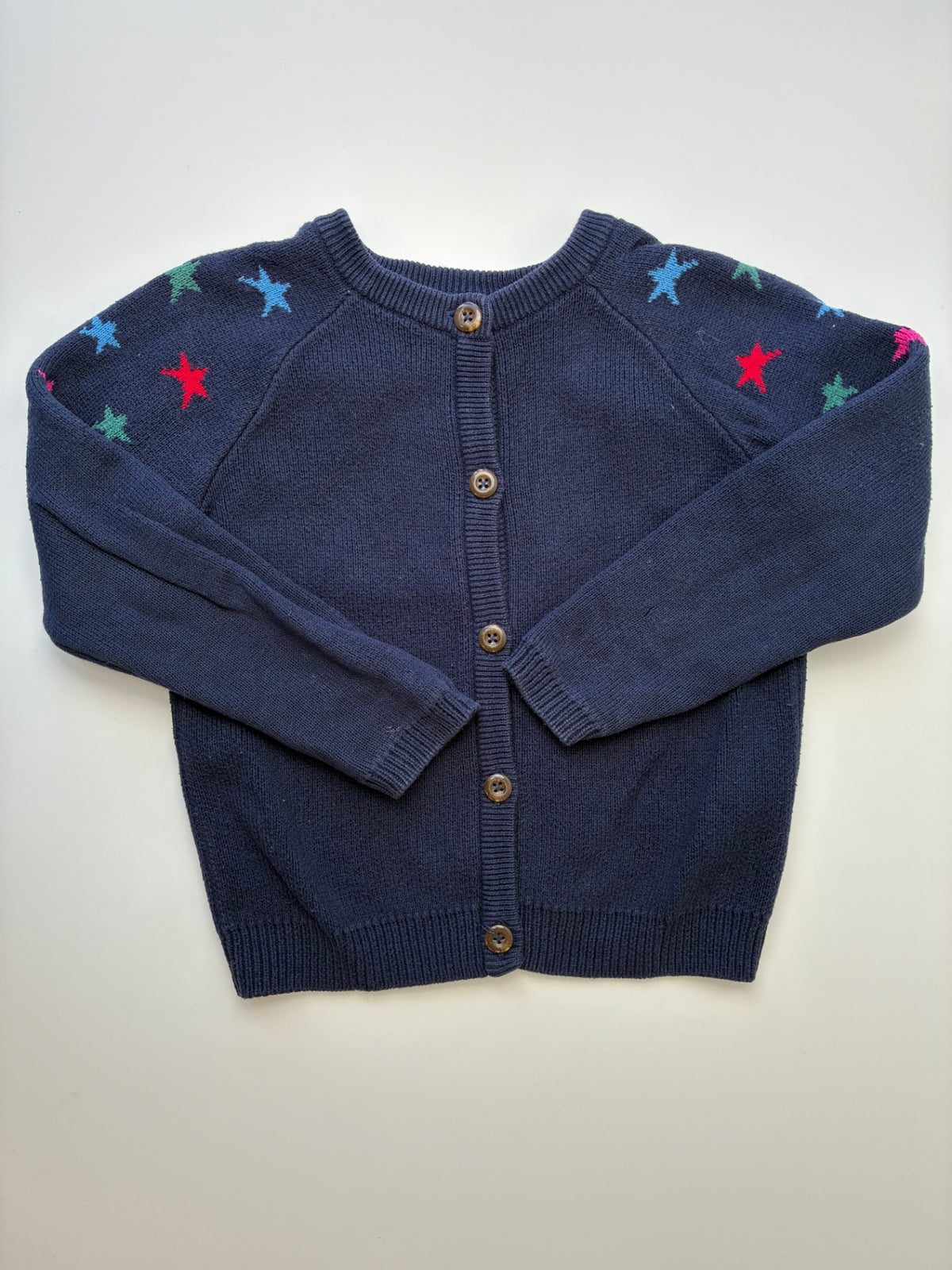 Hanna Andersson Sweater - Navy Blue 100% Cotton Stars Cardigan | size 5T