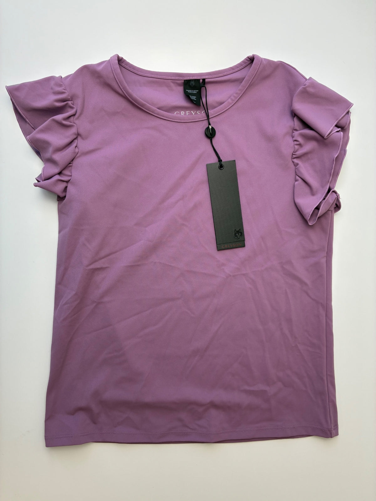 Greyson Shirt - Purple Flutter Sleeve | size 8