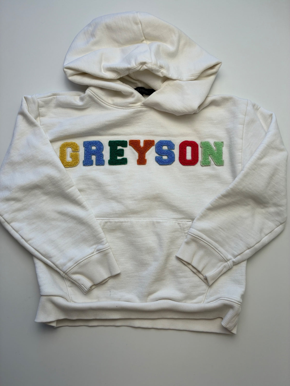 Greyson Sweatshirt - White Hoodie | size 6/7