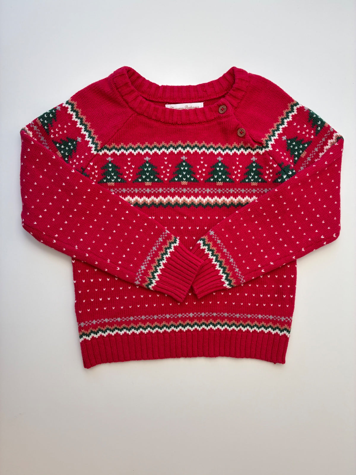 Tommy Bahama Sweater - Red Fair Isle Christmas Tree | size 5T/6