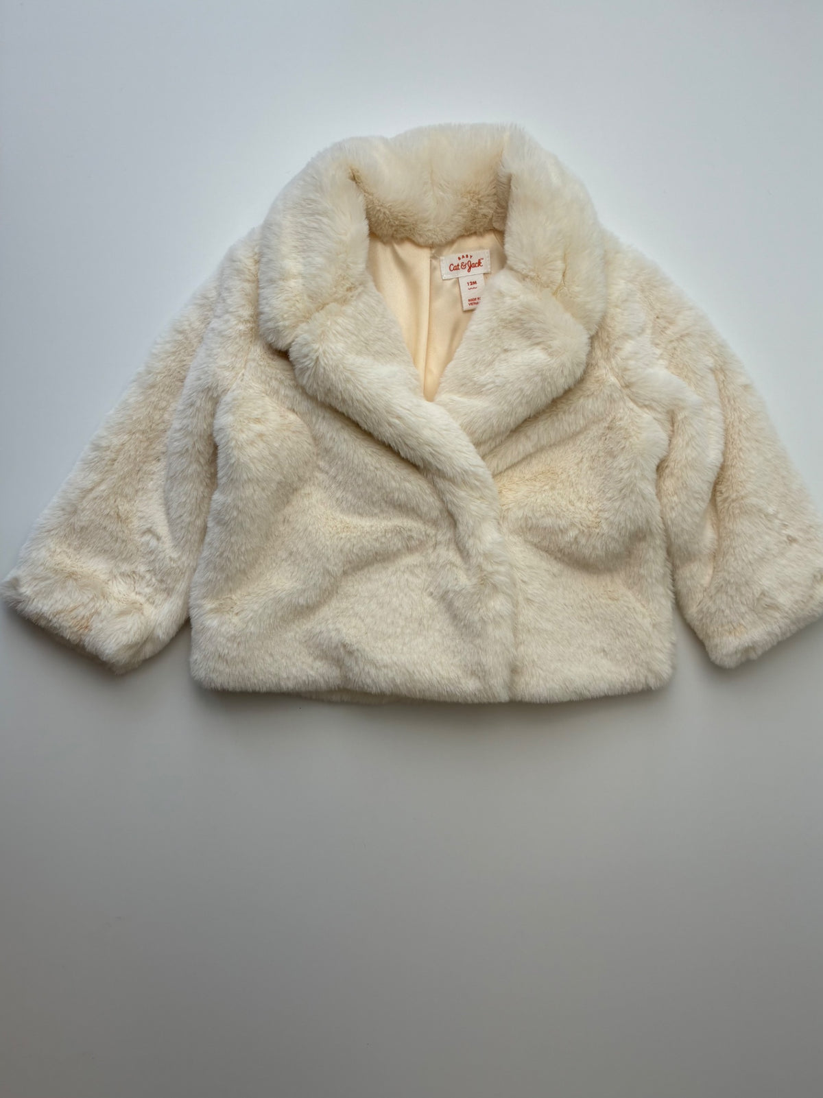 Cat & Jack Jacket - Cream Faux Fur | size 12 Months