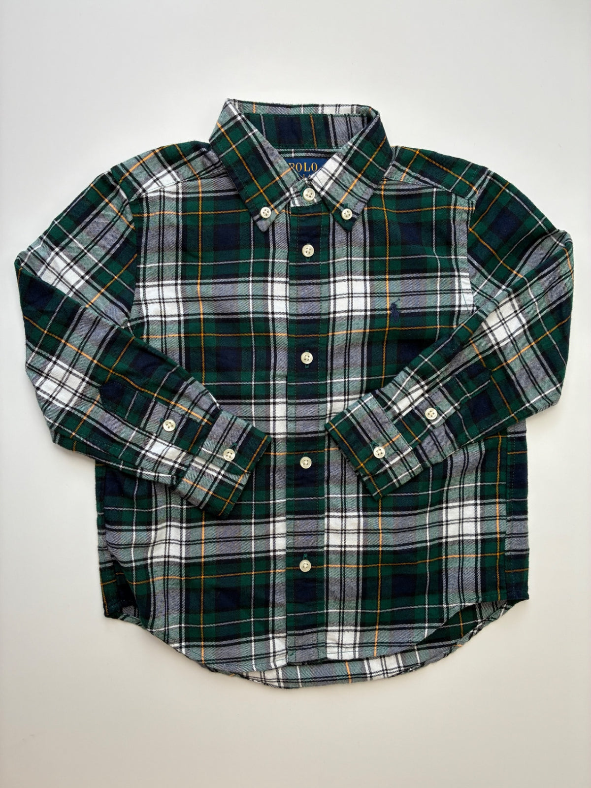 Polo Ralph Lauren Shirt - Green Plaid Button Down | size 3T