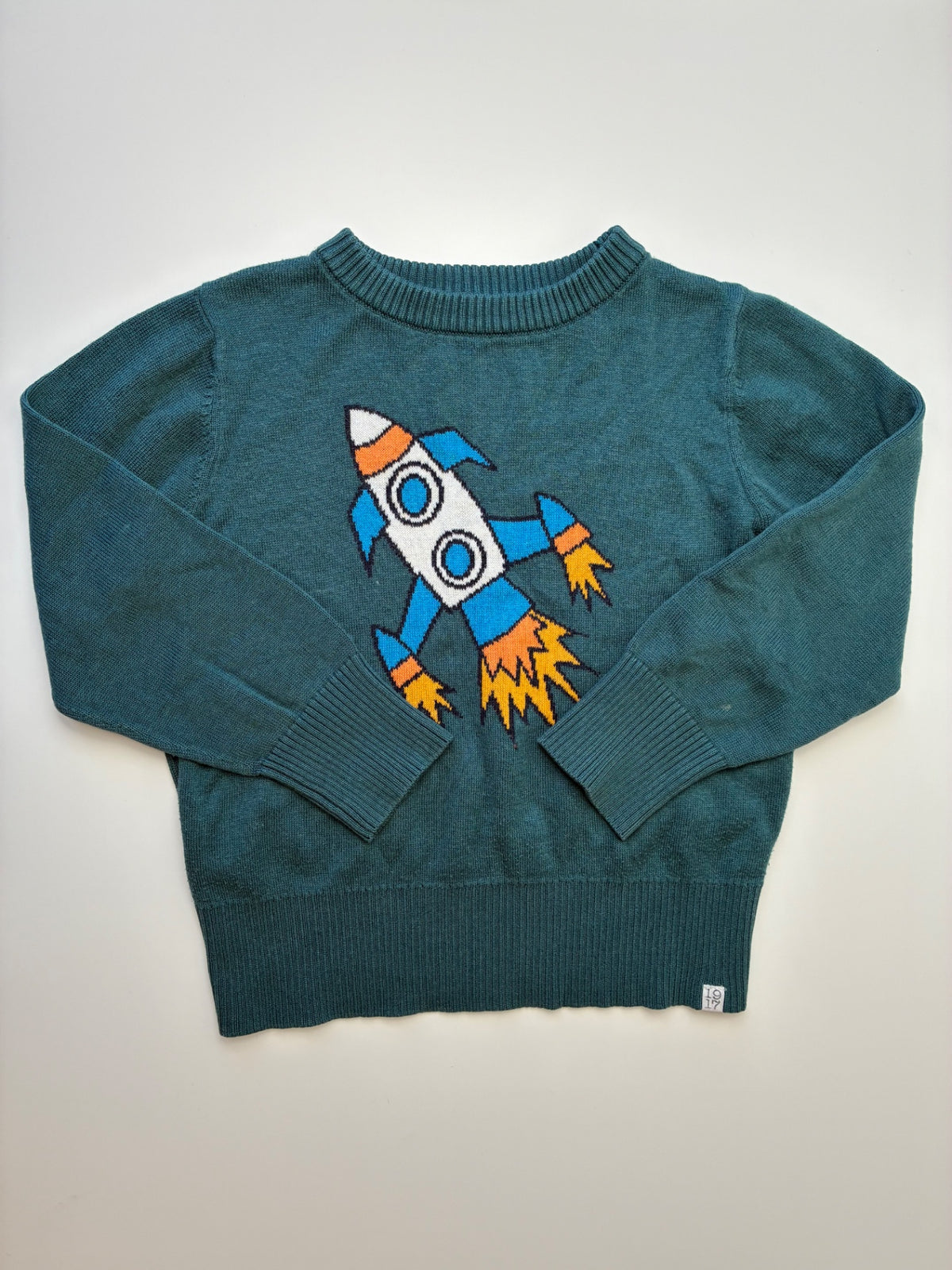 Sovereign Code Sweater - Green Rocket Ship | size 4T