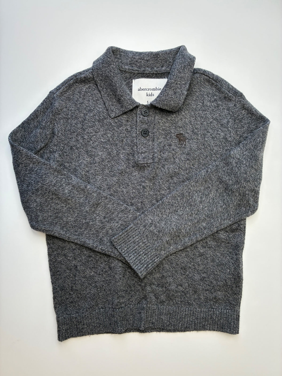 Abercrombie Kids Sweater - Gray Button Up + Collar | size 5T/6