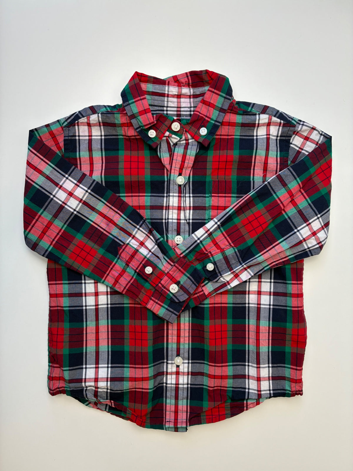 Janie and Jack Shirt - Red Plaid Button Down | size 2T